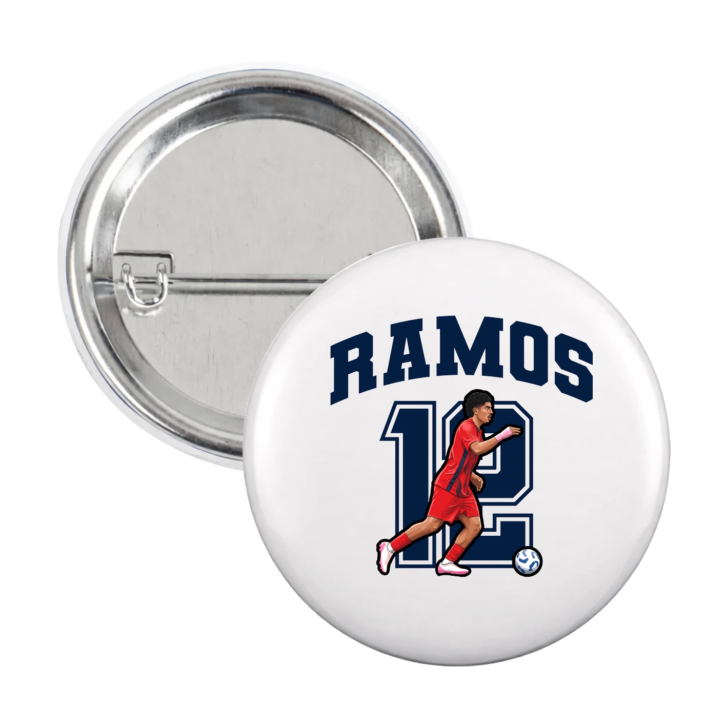 Game Day Button — Number in White