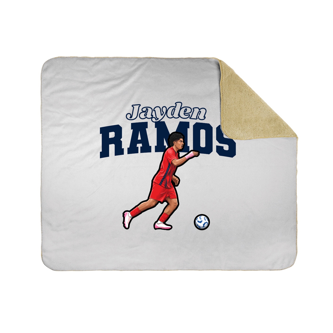 Throw Blanket — Name Arch in White