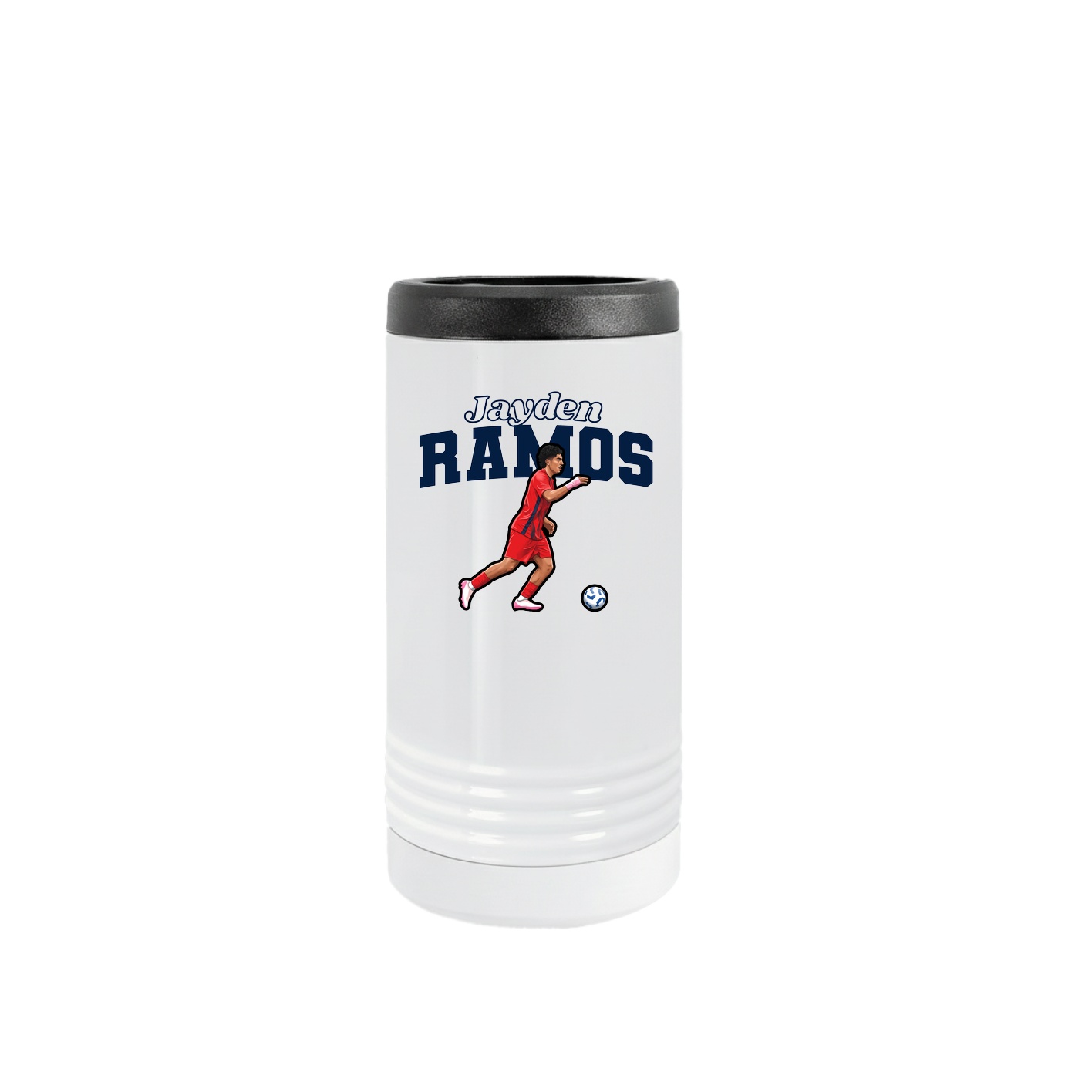 Slim Beverage Holder — Name Arch in White