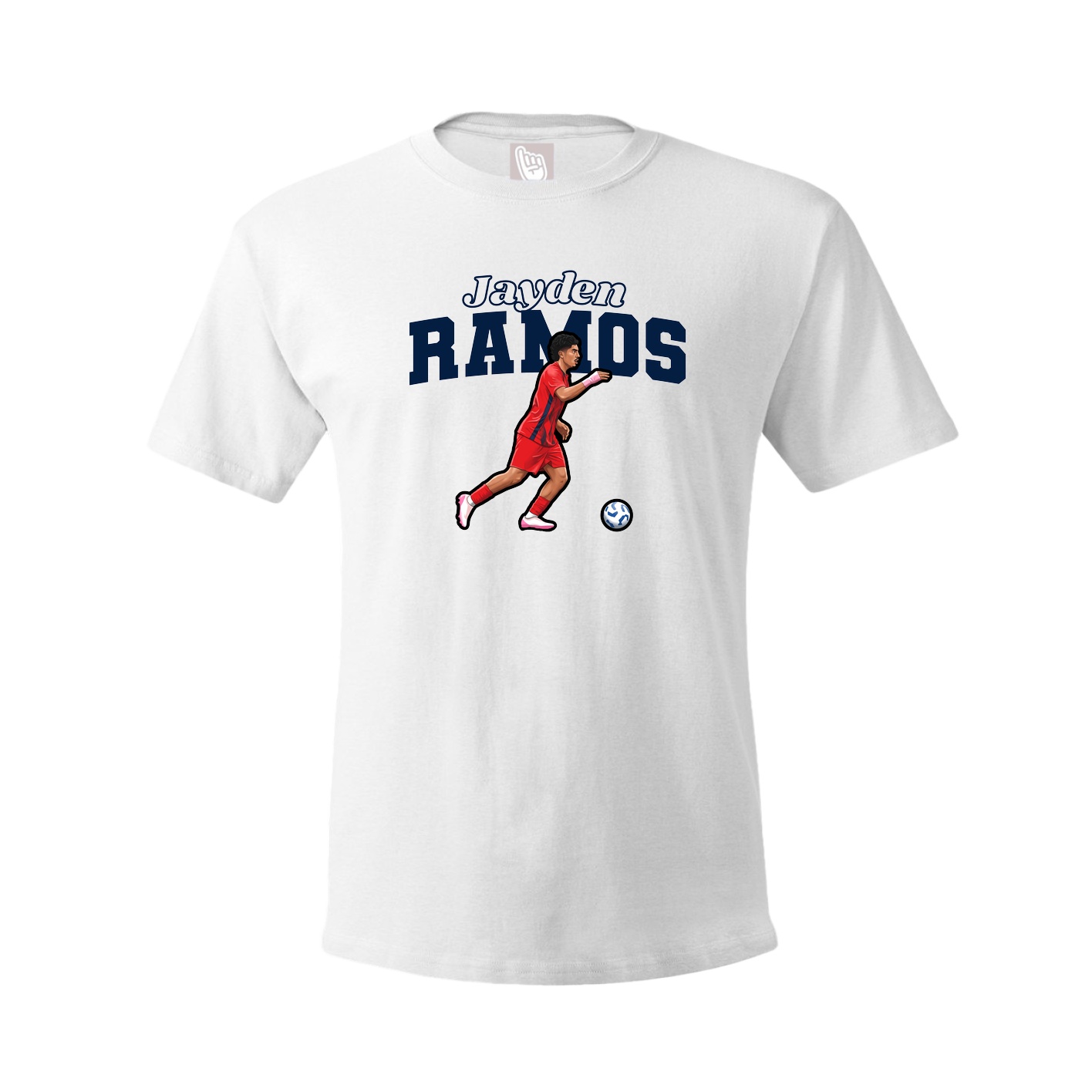 Youth Tee — Name Arch in White