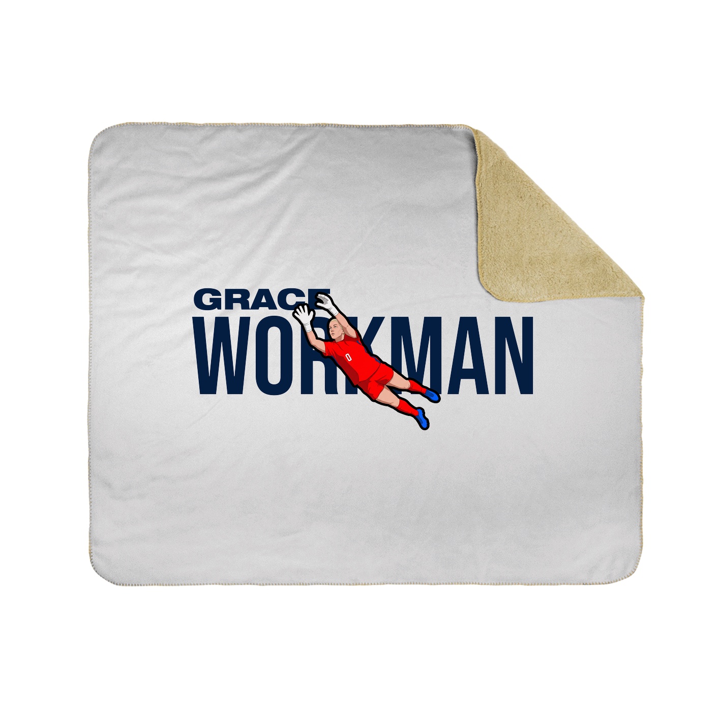 Throw Blanket — Player Name in White