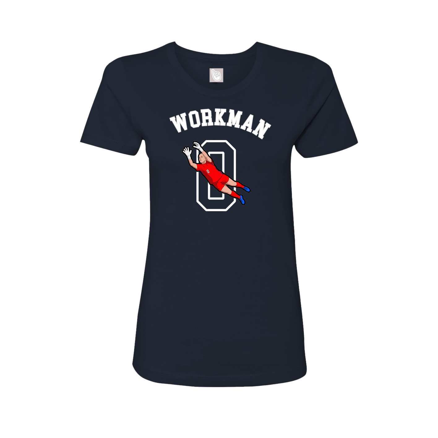 Fitted Women's Tee — Shirsey Arch in Navy