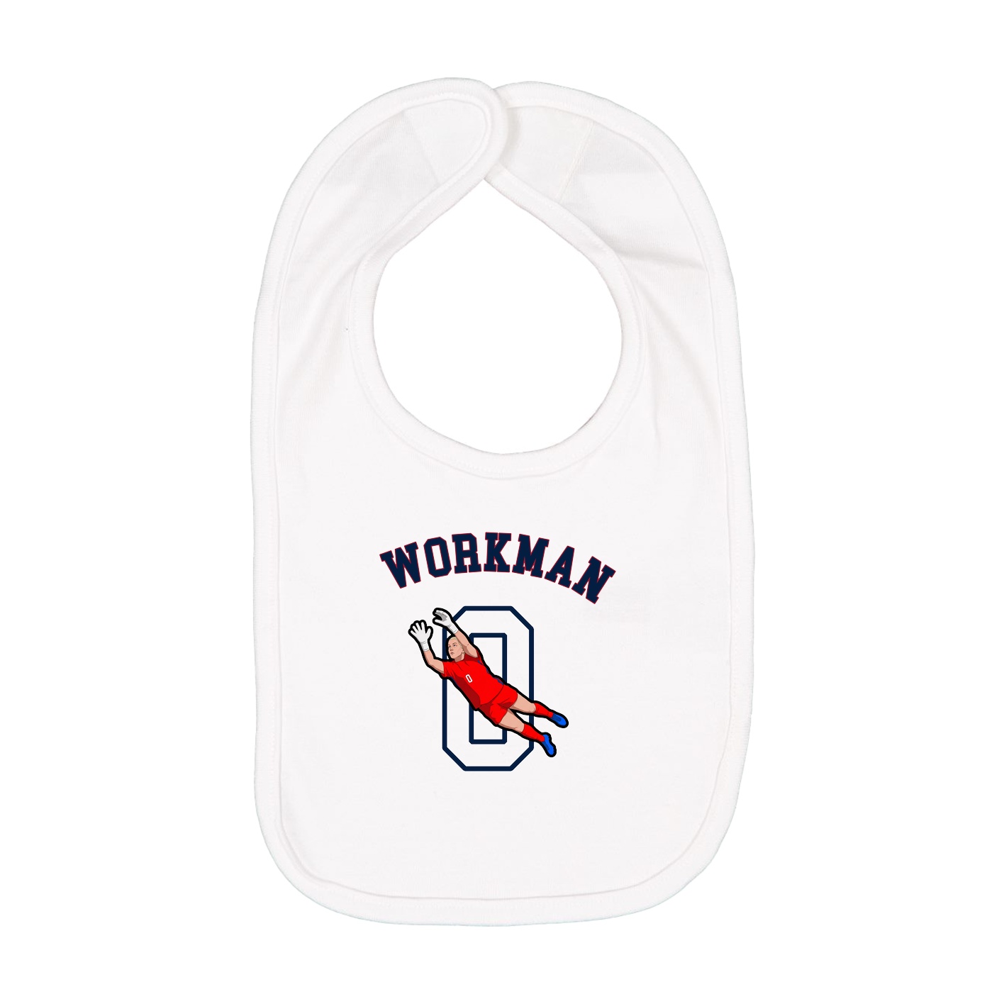 Infant Bib — Shirsey Arch in White