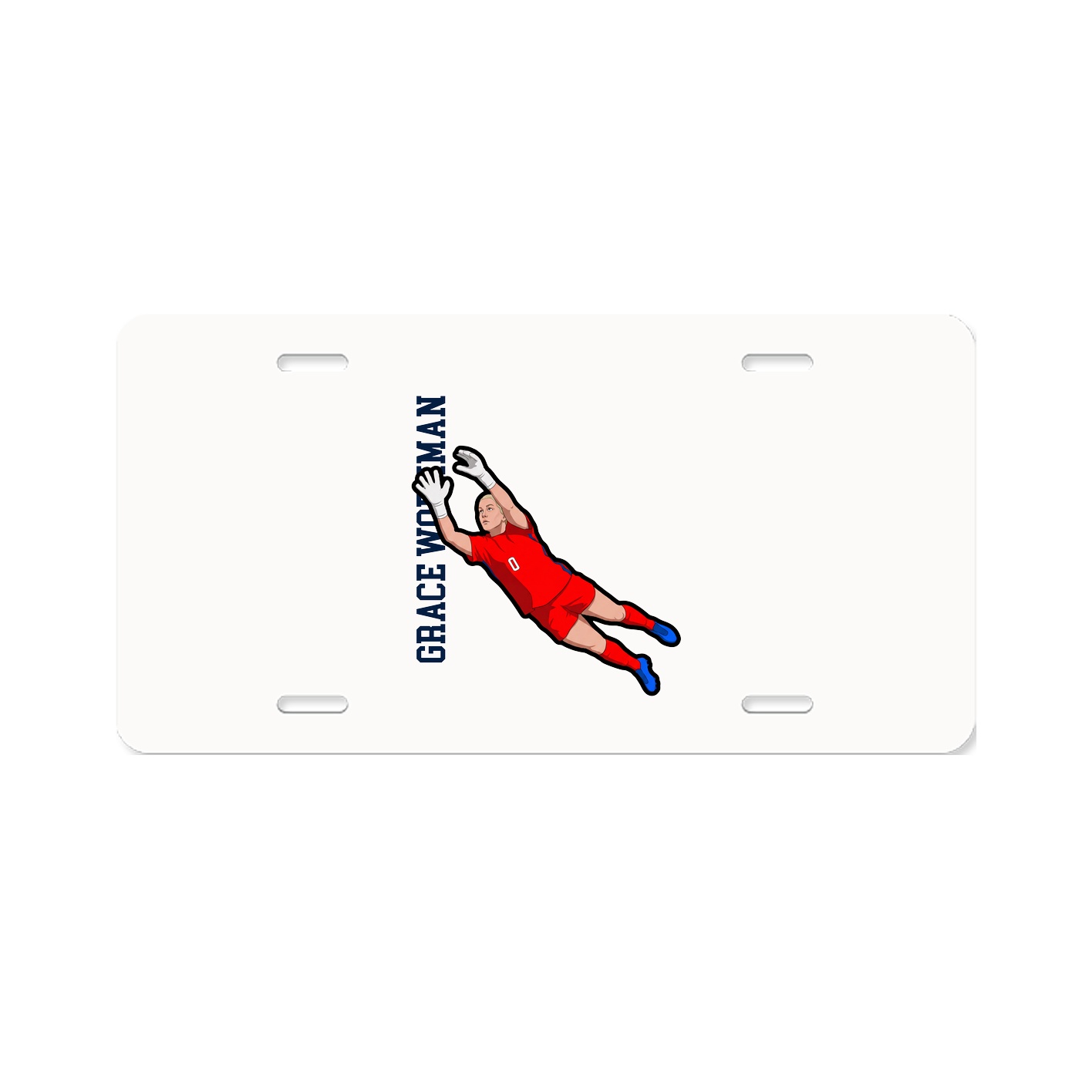License Plate — Name Vertical in Classic