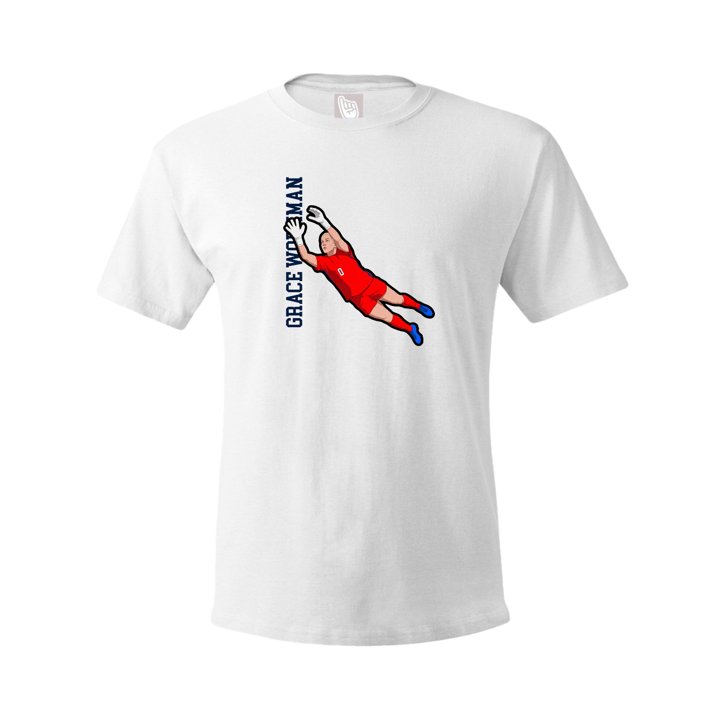 Youth Tee — Name Vertical in White