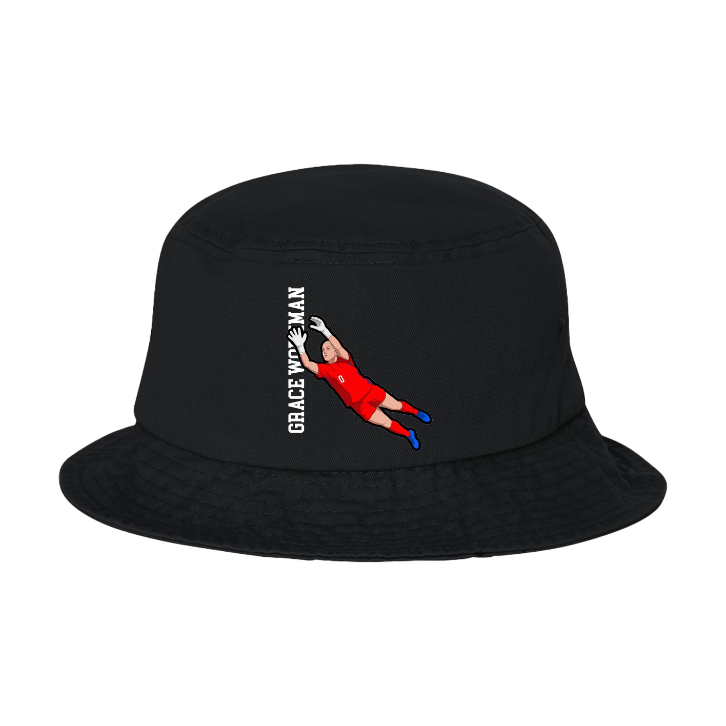Bucket Cap — Name Vertical in Black