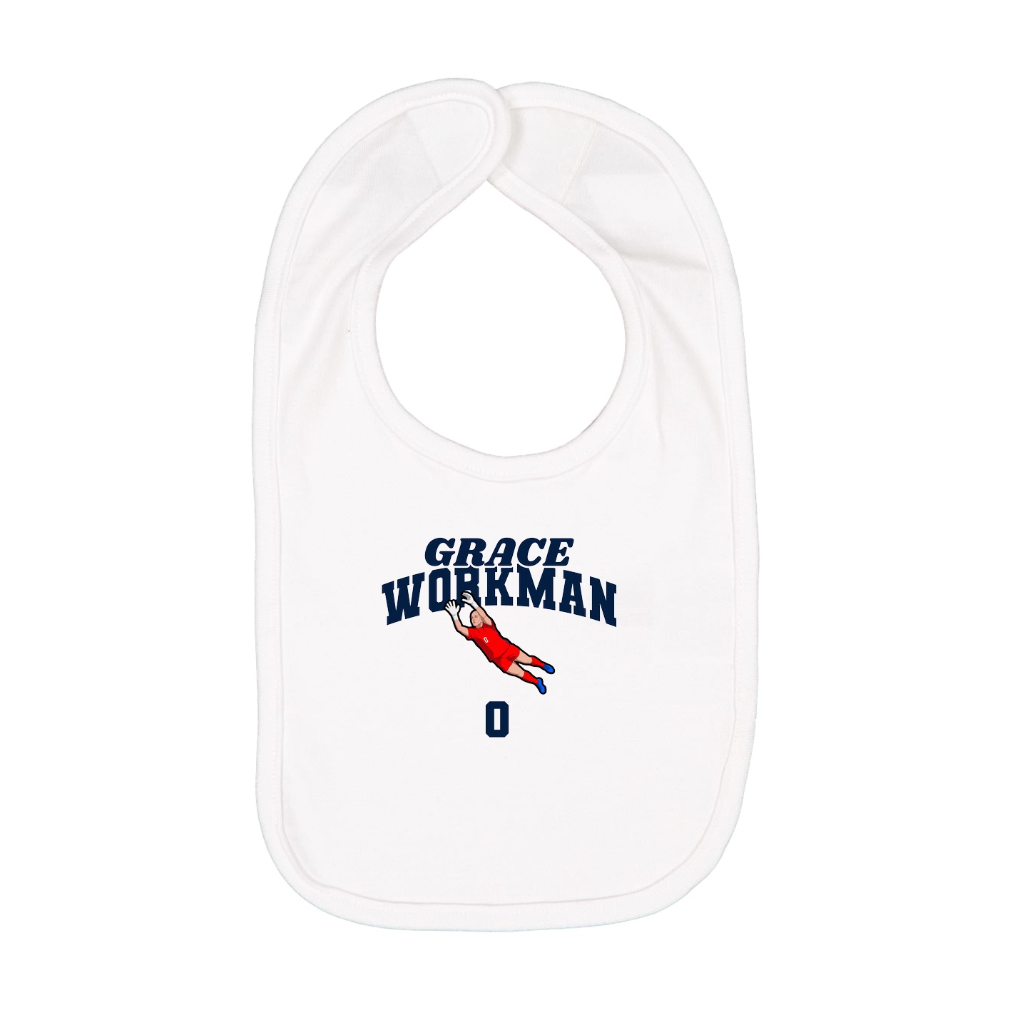 Infant Bib — Signature Arch in White