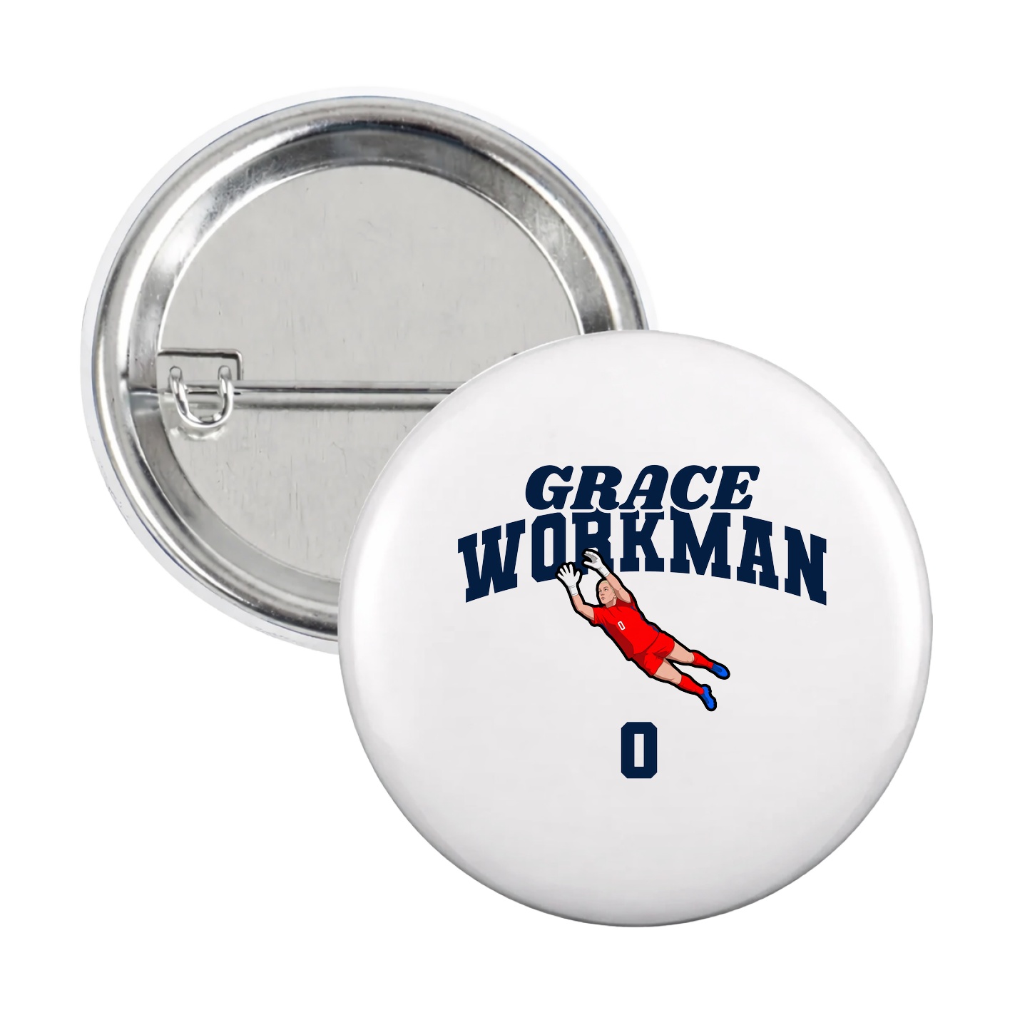 Game Day Button — Signature Arch in White