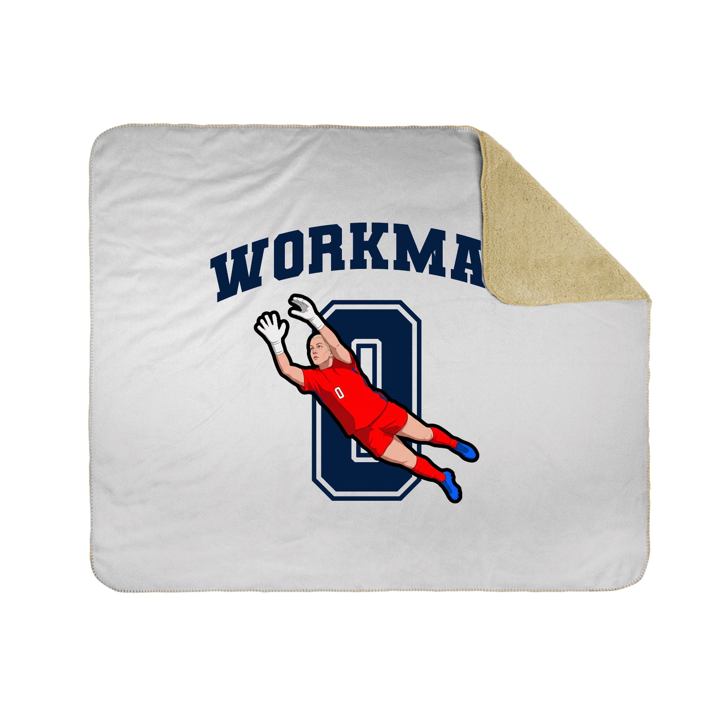 Throw Blanket — Number in White