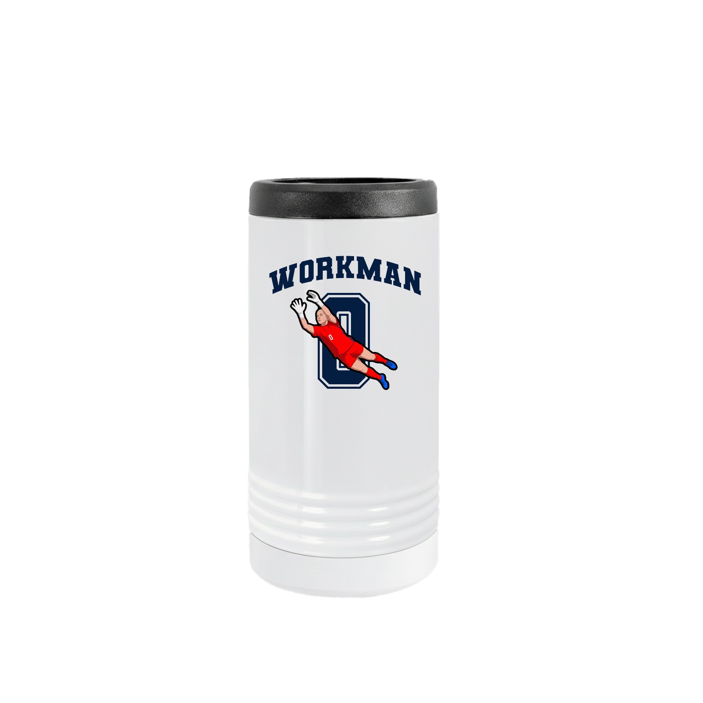 Slim Beverage Holder — Number in White