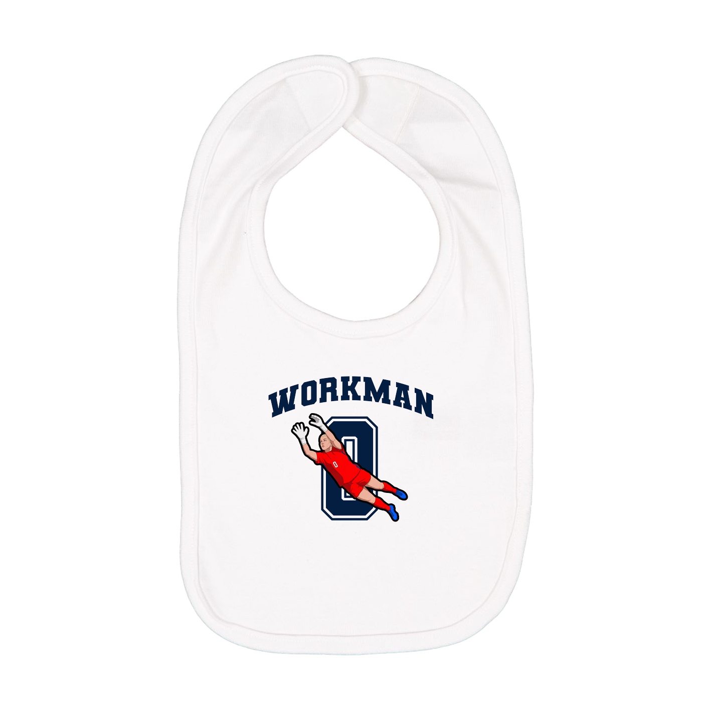 Infant Bib — Number in White