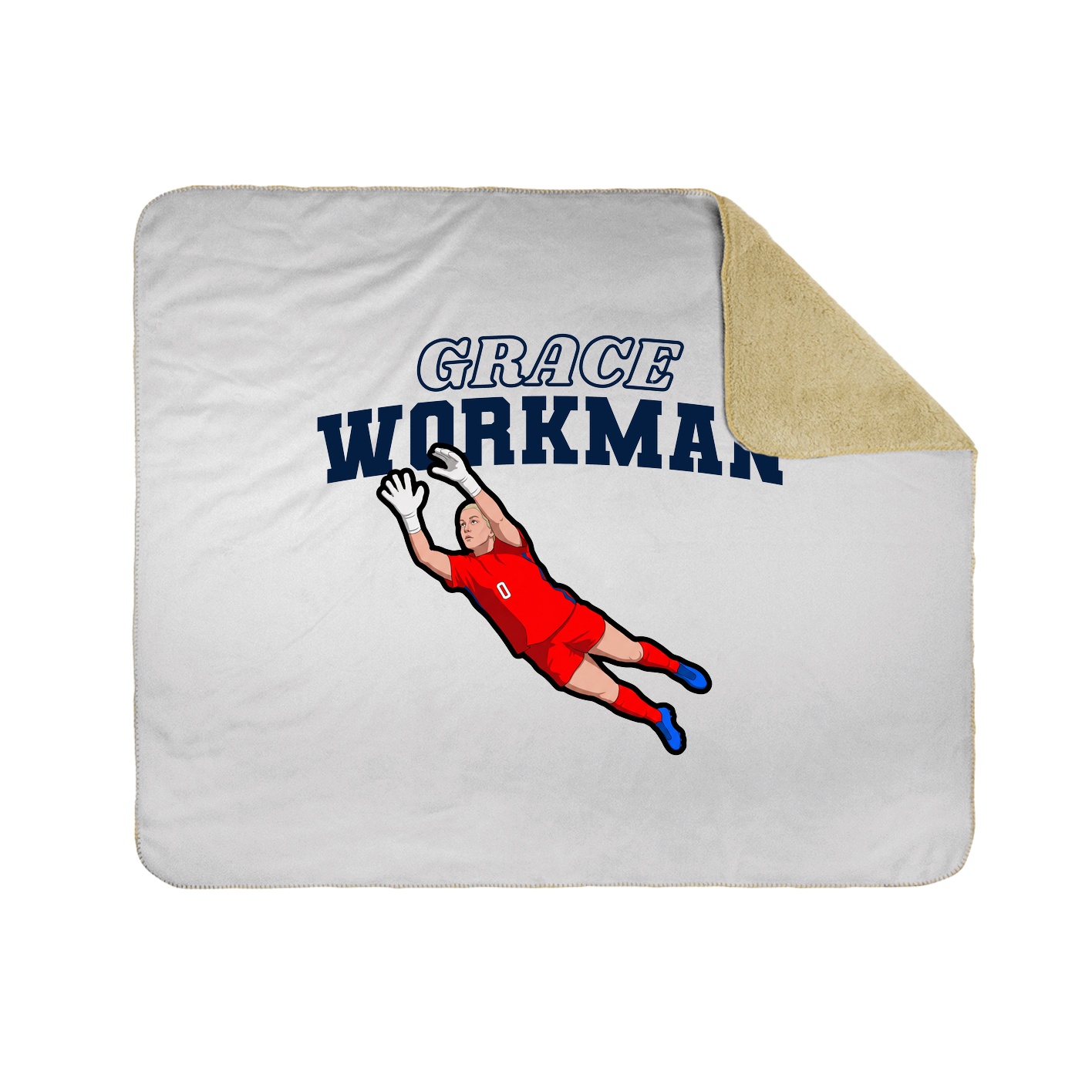 Throw Blanket — Name Arch in White