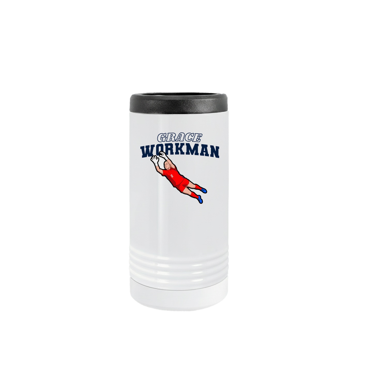 Slim Beverage Holder — Name Arch in White