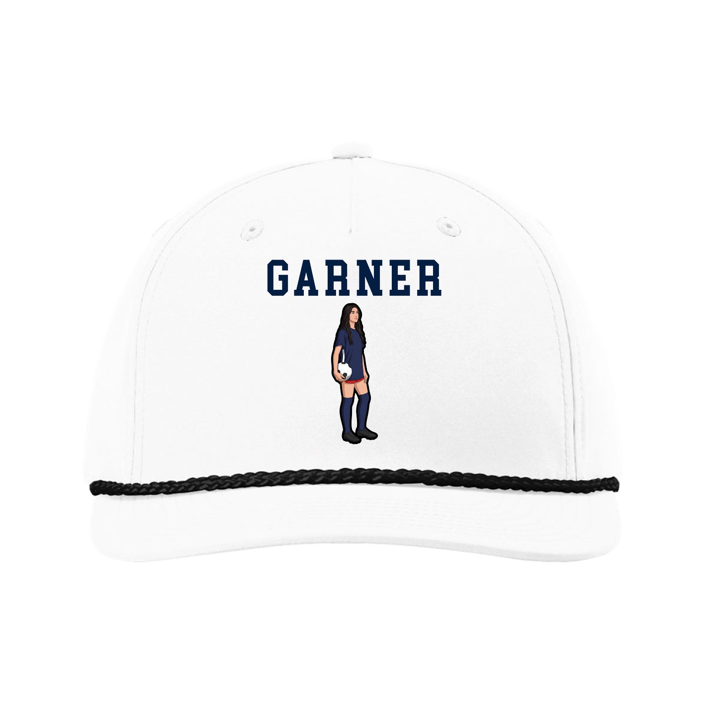 Five-Panel Classic Rope Cap — Shirsey in White