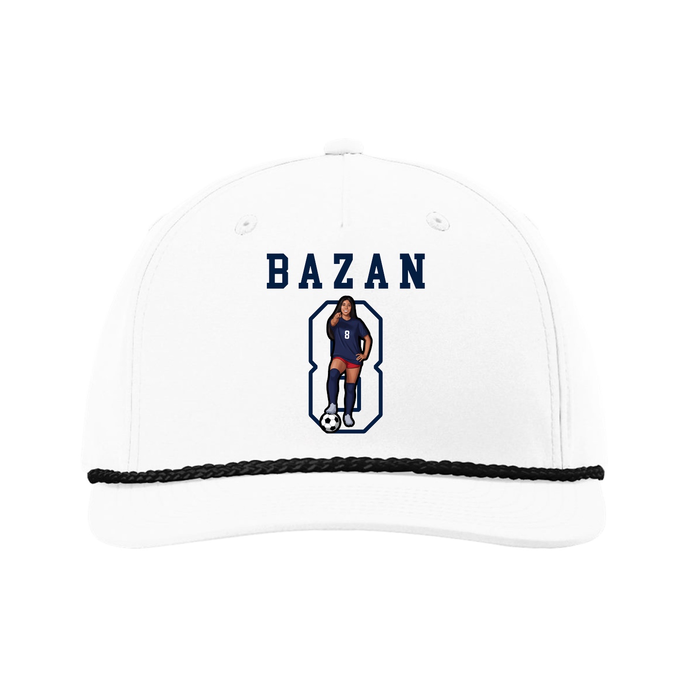 Five-Panel Classic Rope Cap — Shirsey in White