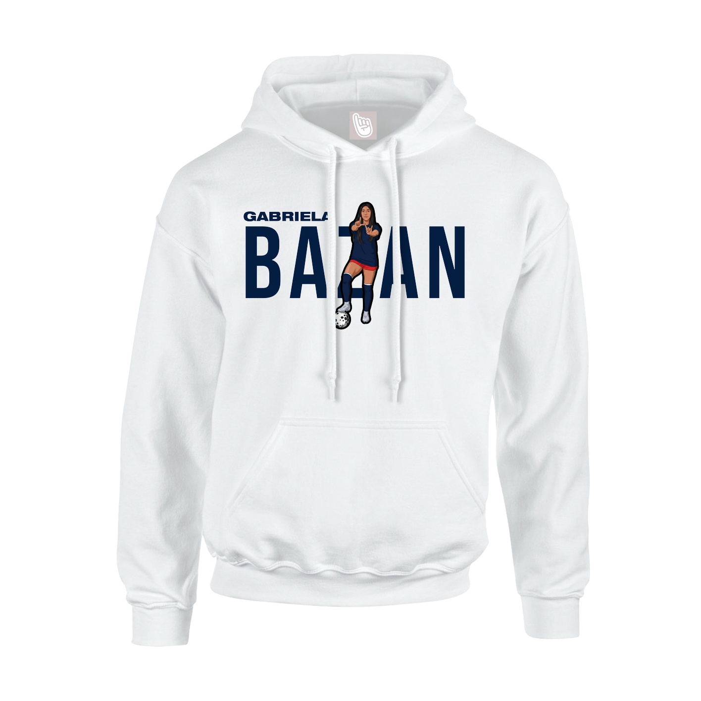 Youth Hoodie — Player Name in White