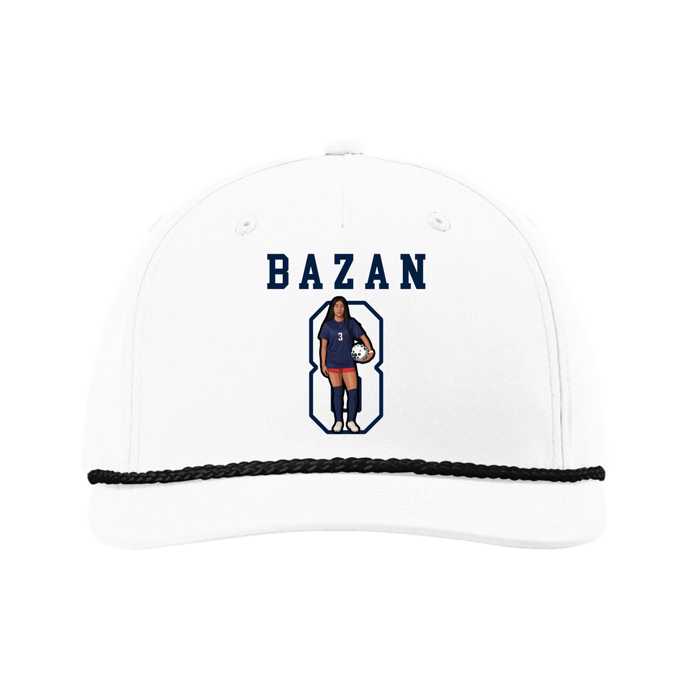 Five-Panel Classic Rope Cap — Shirsey in White