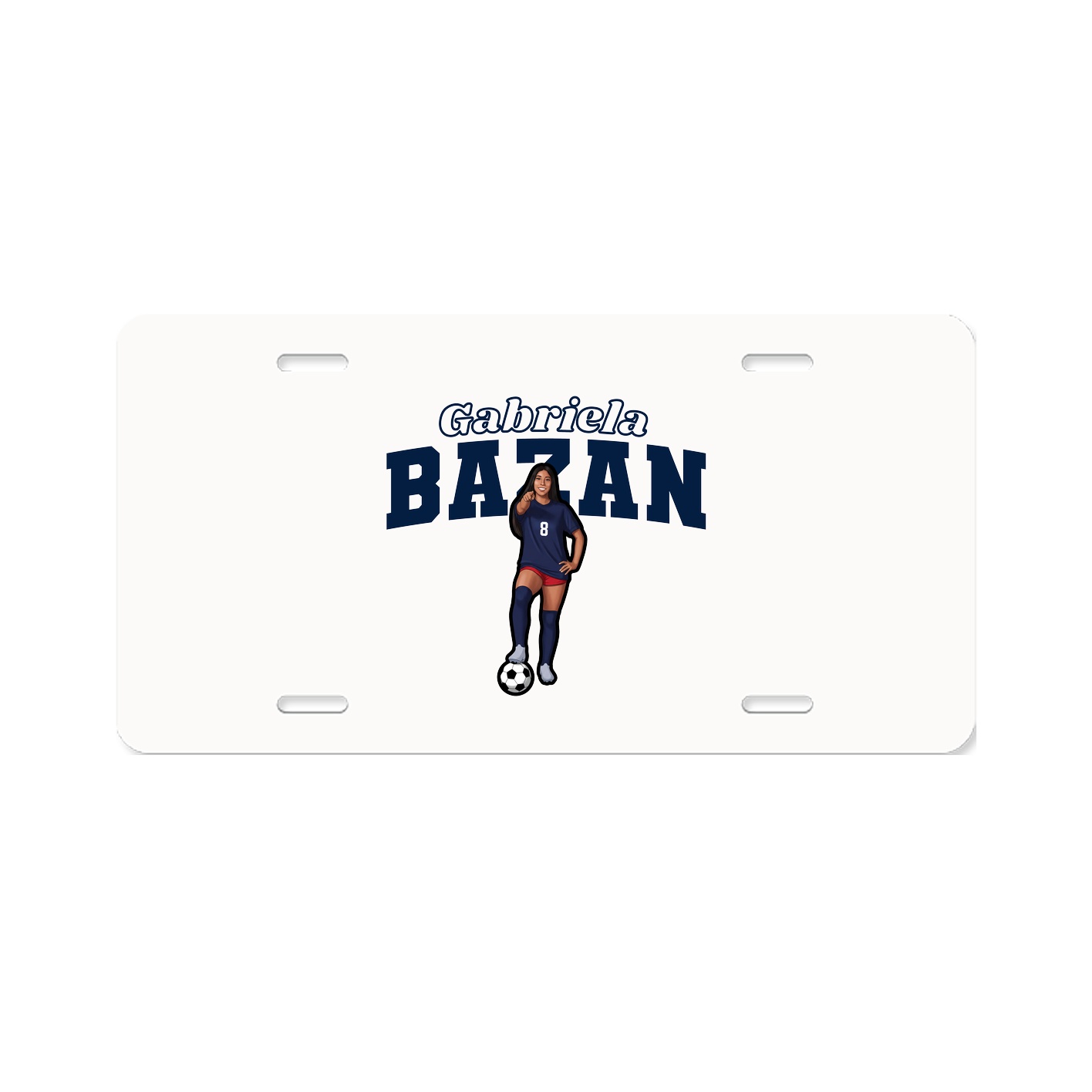 License Plate — Name Arch in Classic