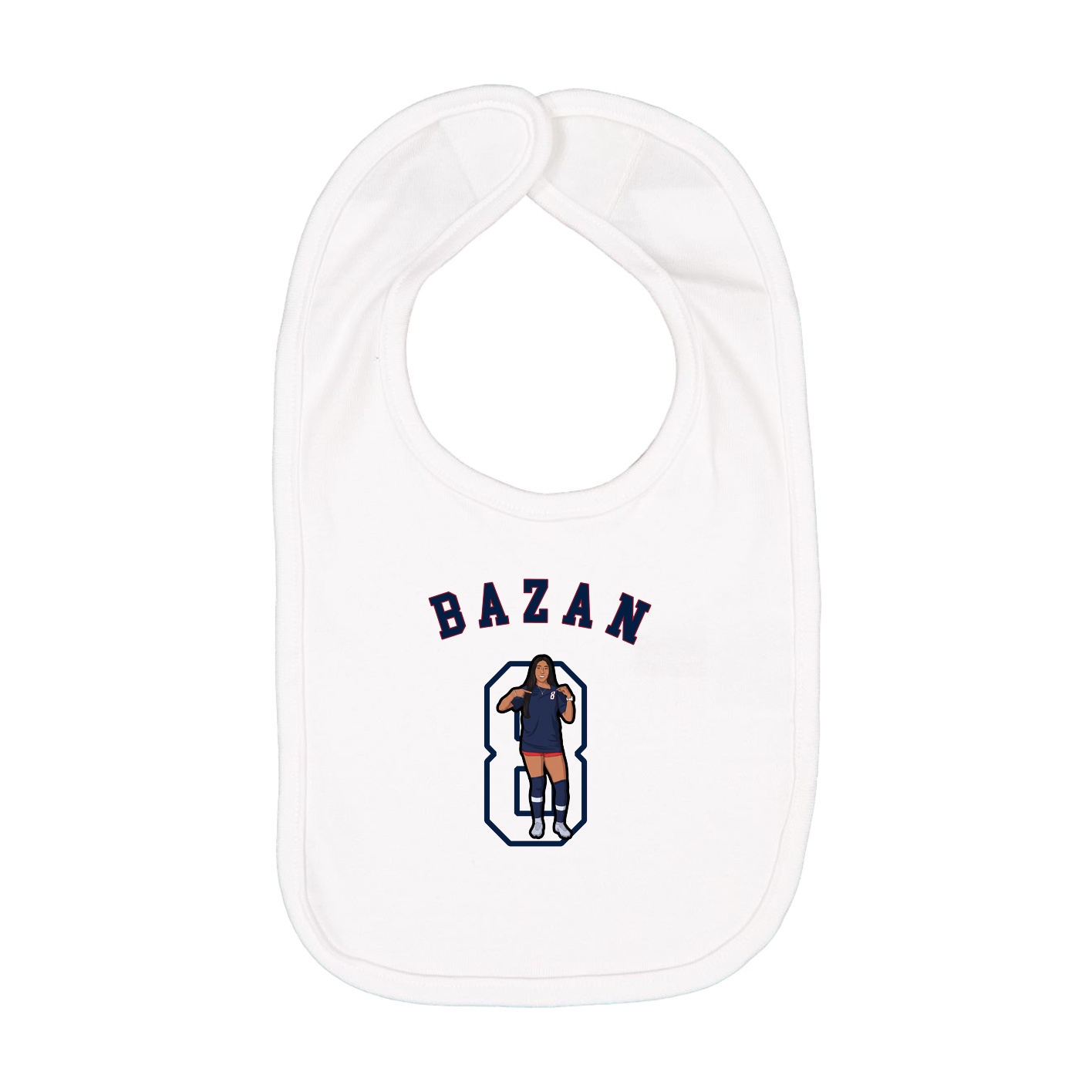 Infant Bib — Shirsey Arch in White