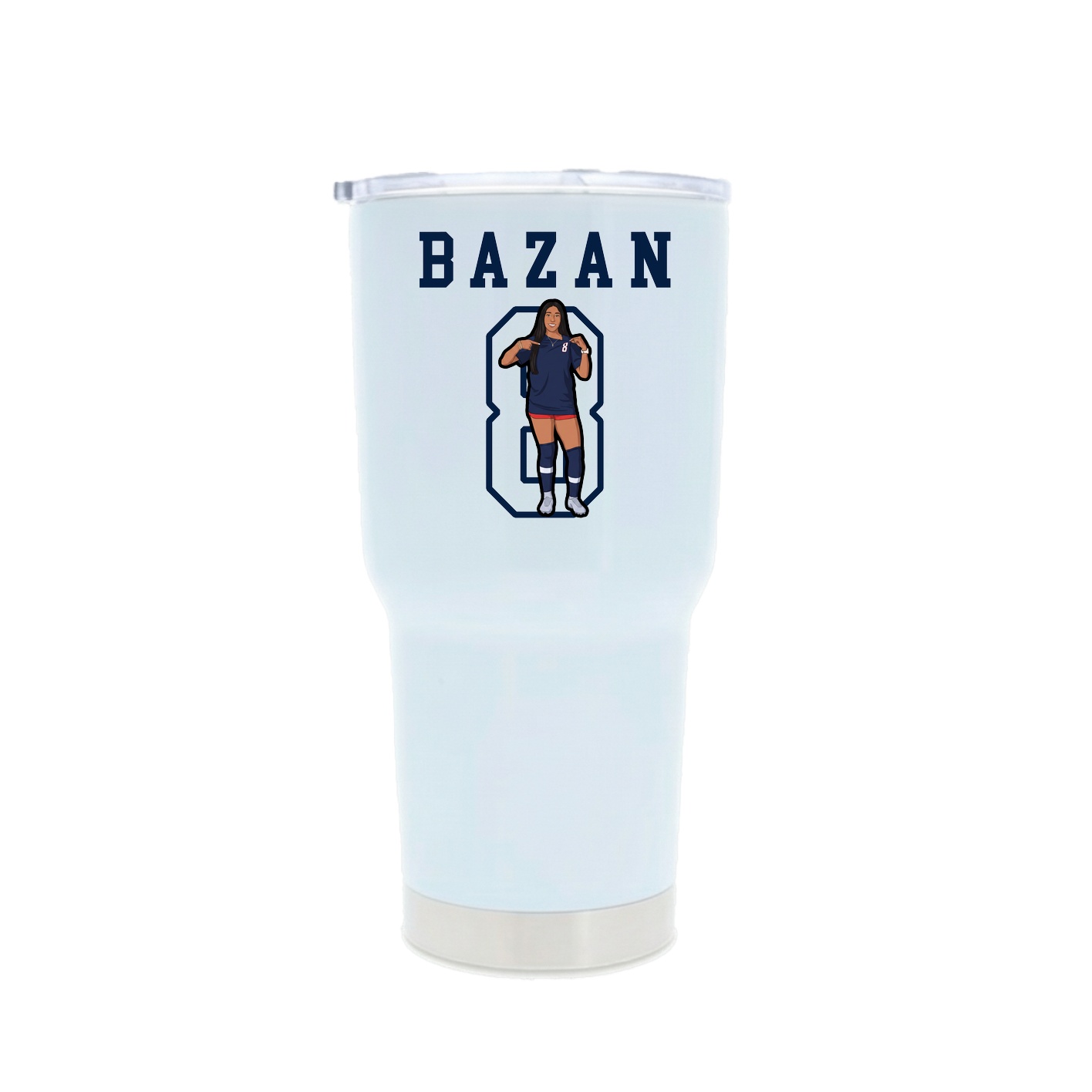 30oz Stainless Steel Tumbler — Shirsey in White