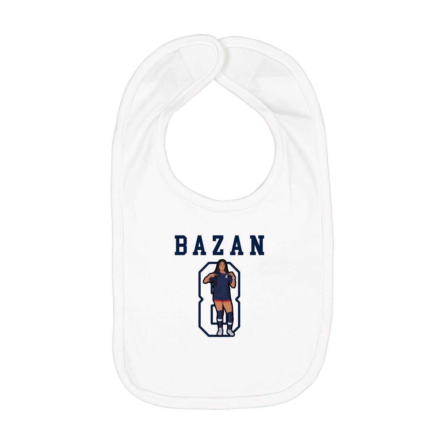 Infant Bib — Shirsey in White