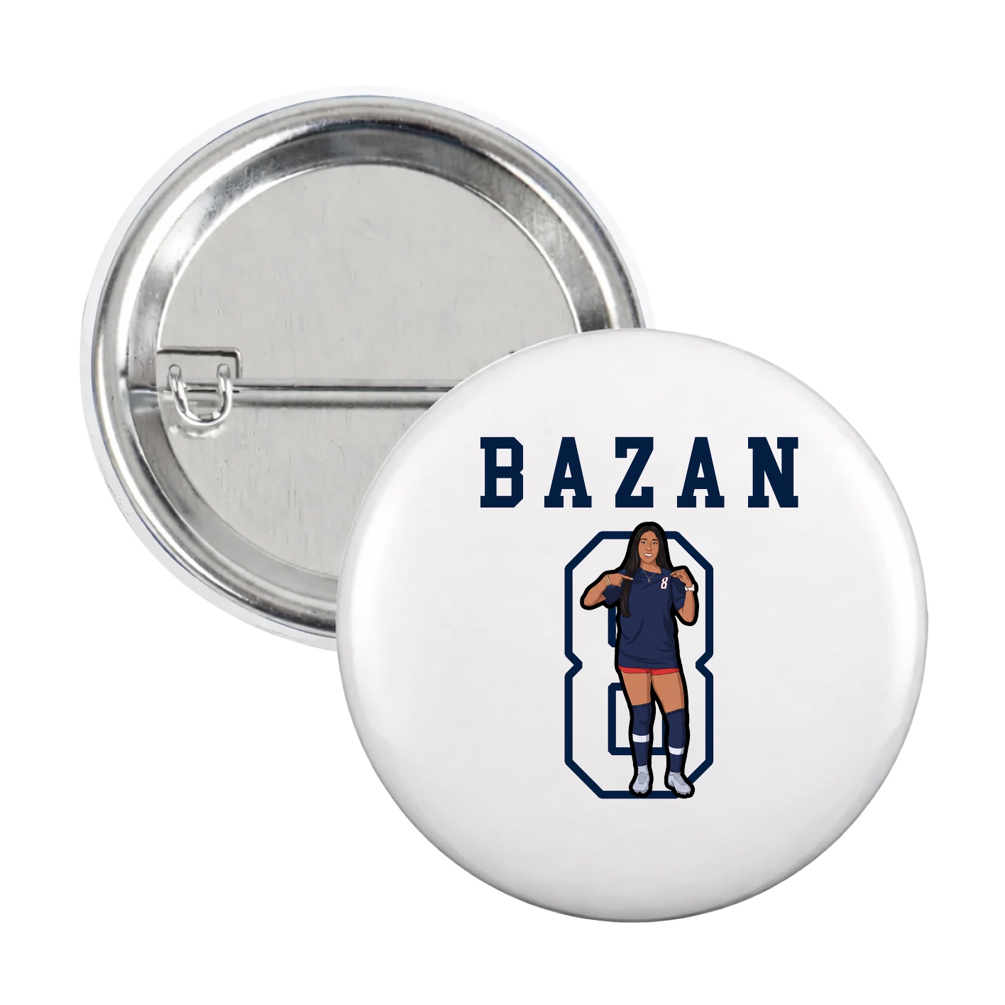 Game Day Button — Shirsey in White