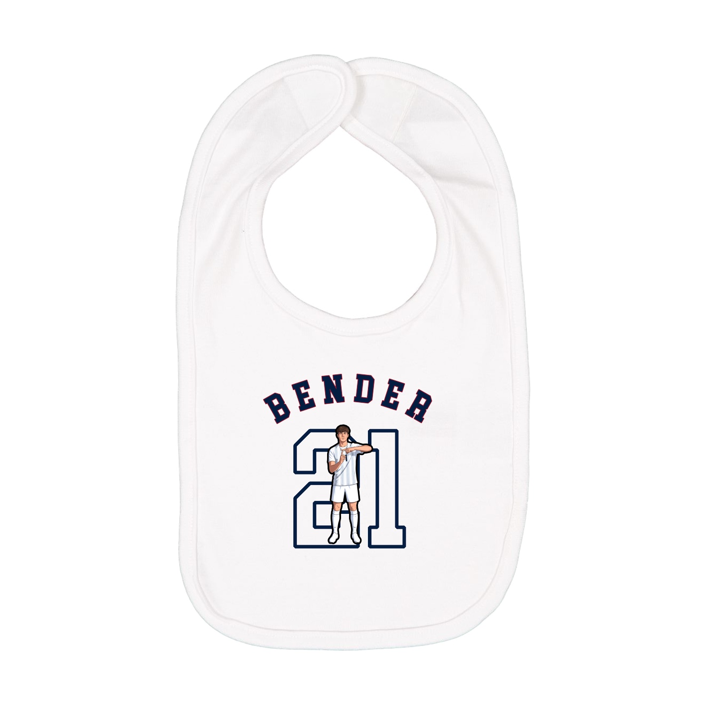 Infant Bib — Shirsey Arch in White