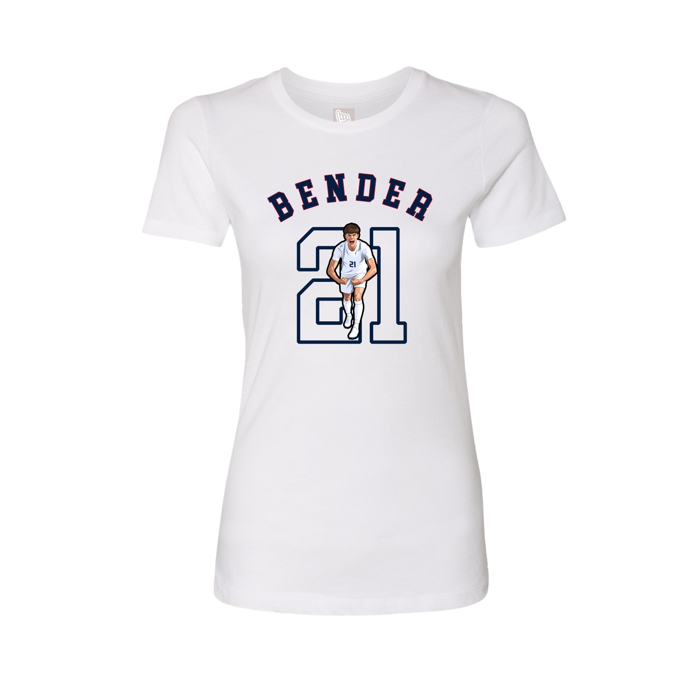 Fitted Women's Tee — Shirsey Arch in White