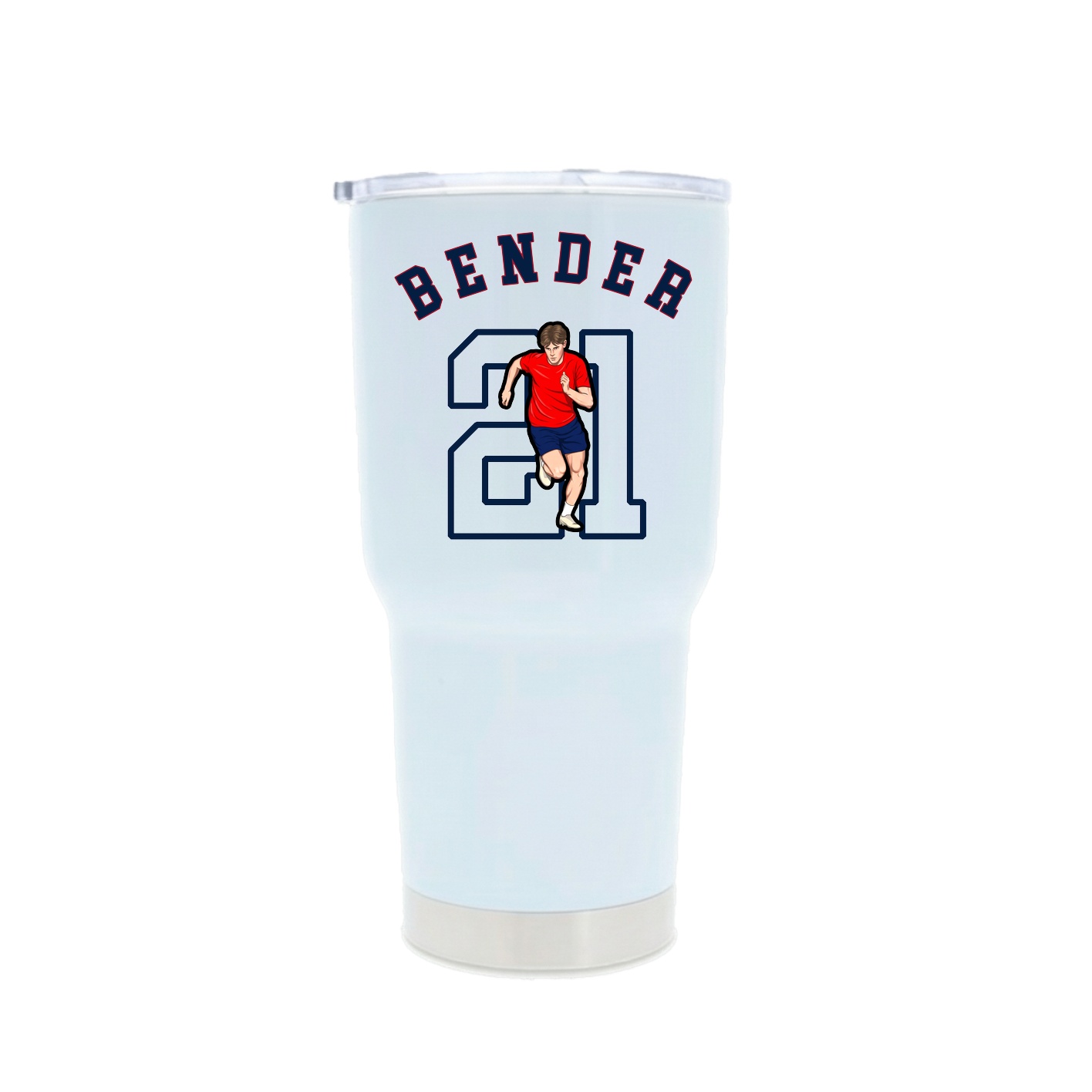 30oz Stainless Steel Tumbler — Shirsey Arch in White
