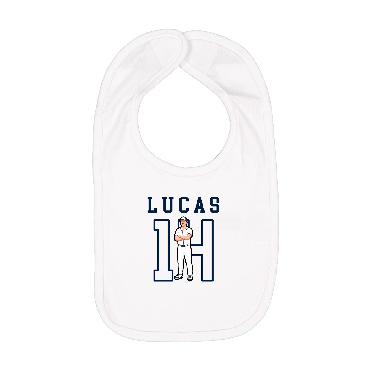 Infant Bib — Shirsey in White