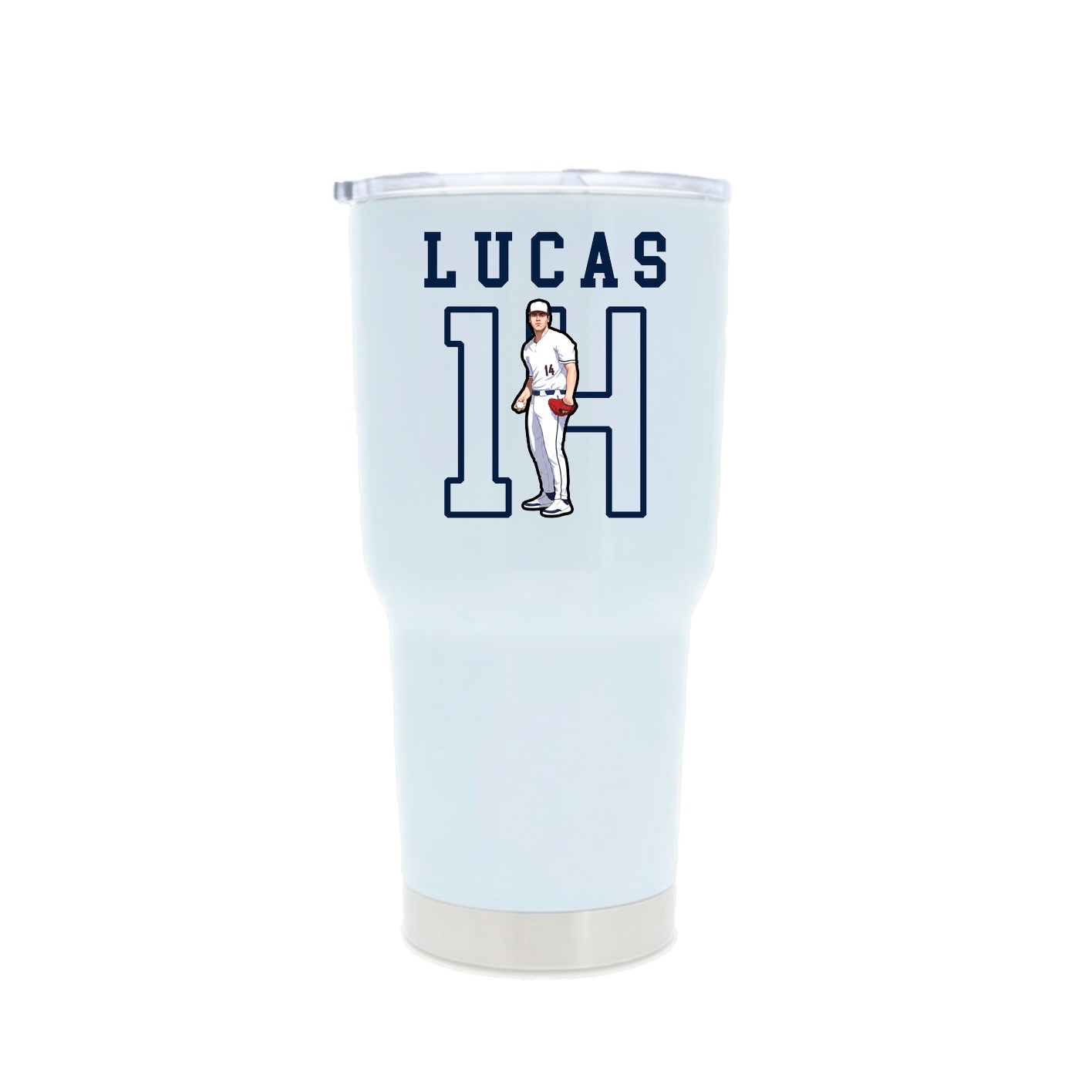 30oz Stainless Steel Tumbler — Shirsey in White