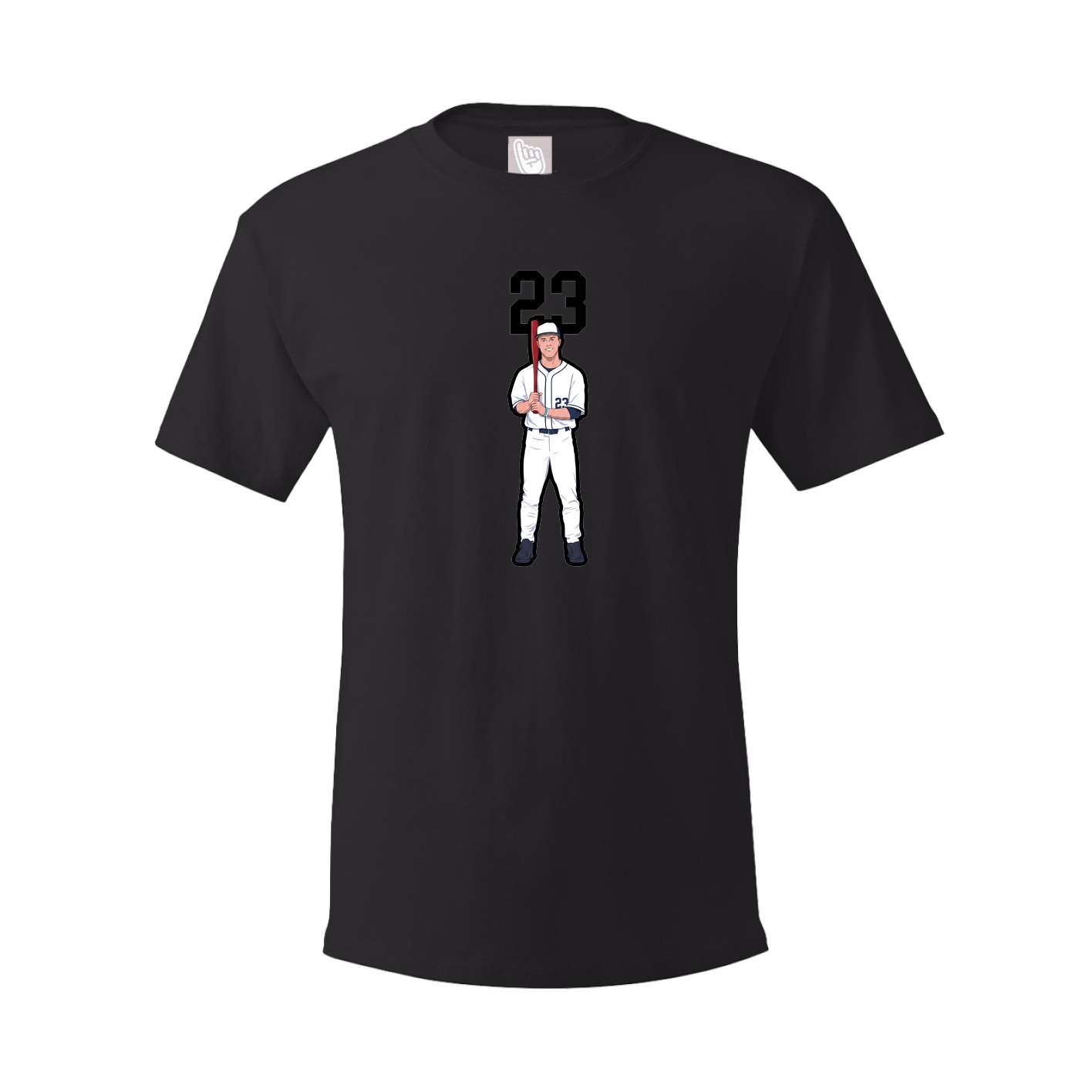 Youth Tee — Number Top in Black