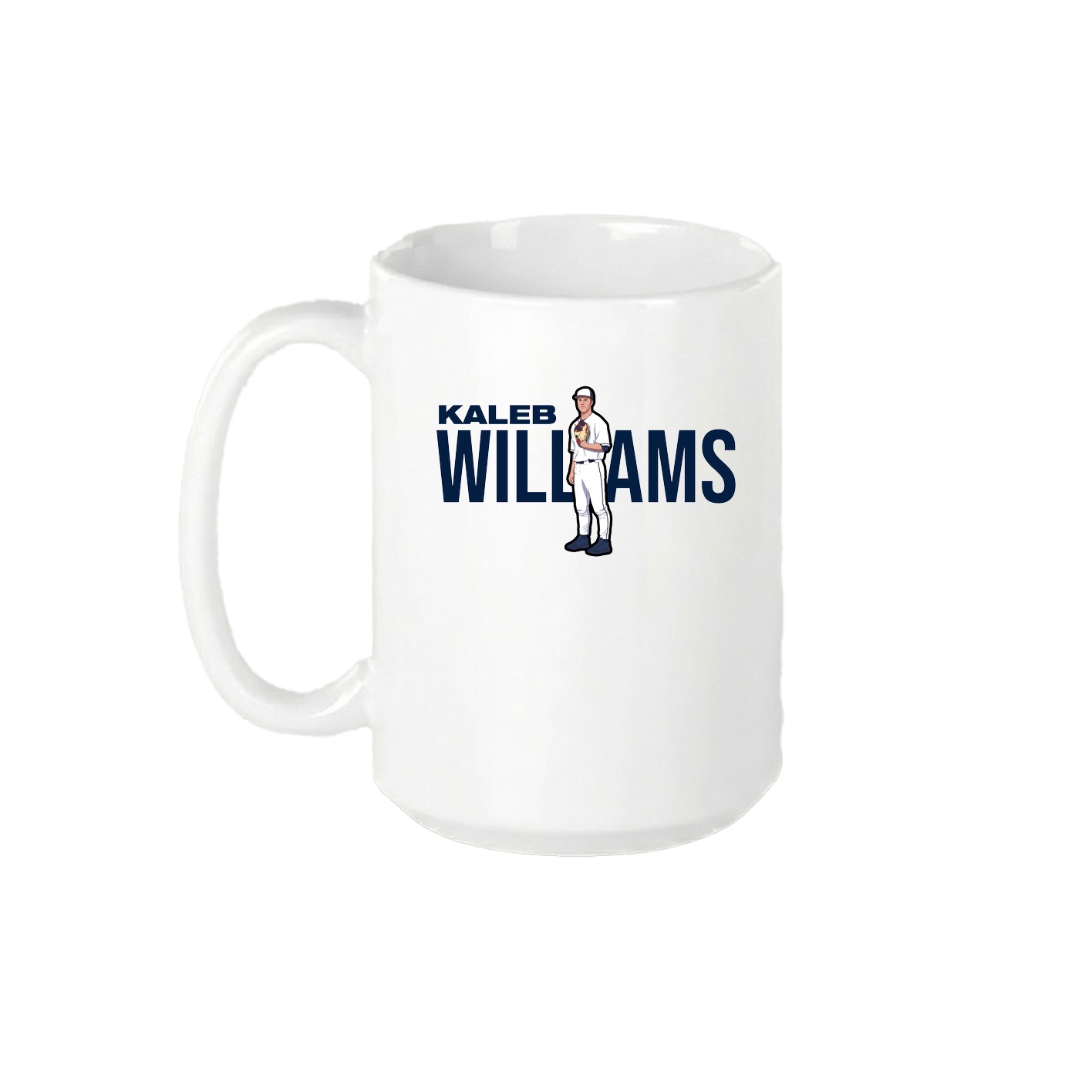 15oz Coffee Mug — Player Name in White