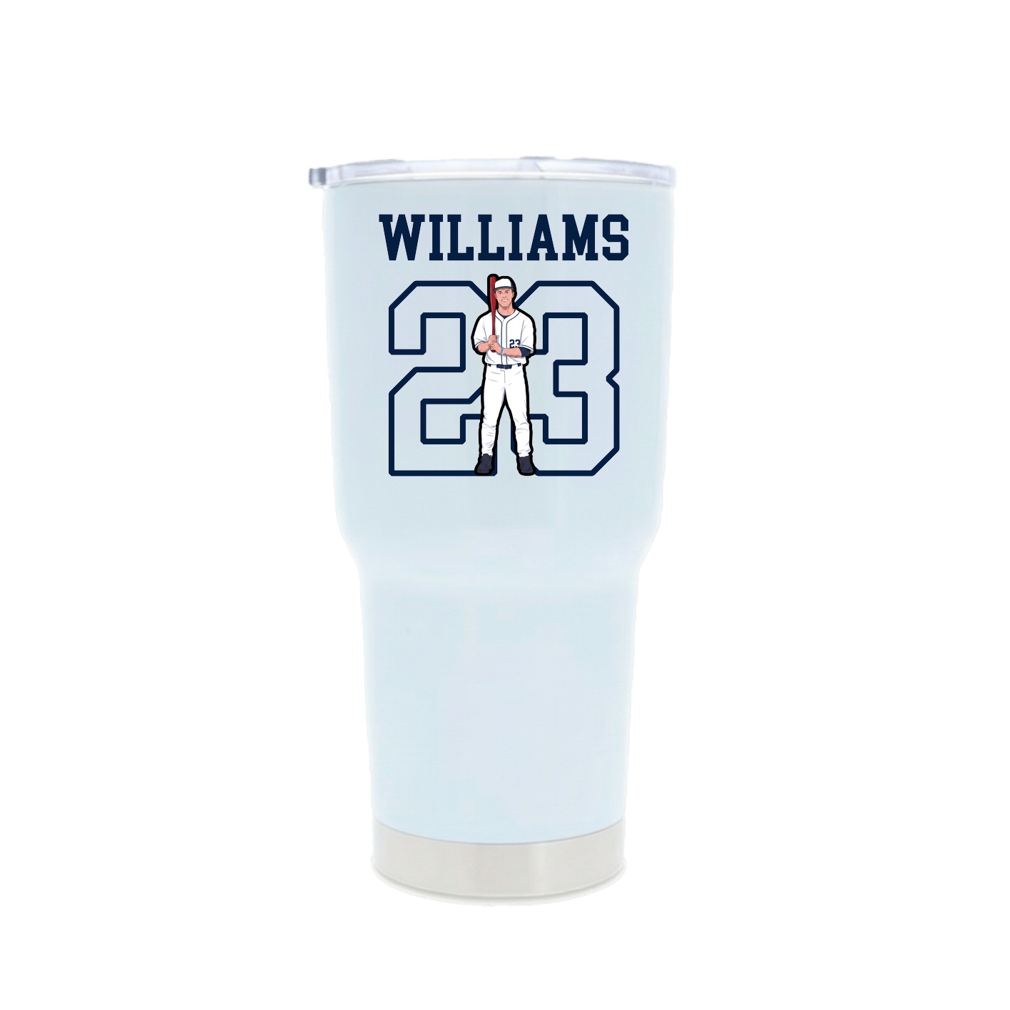 30oz Stainless Steel Tumbler — Shirsey in White