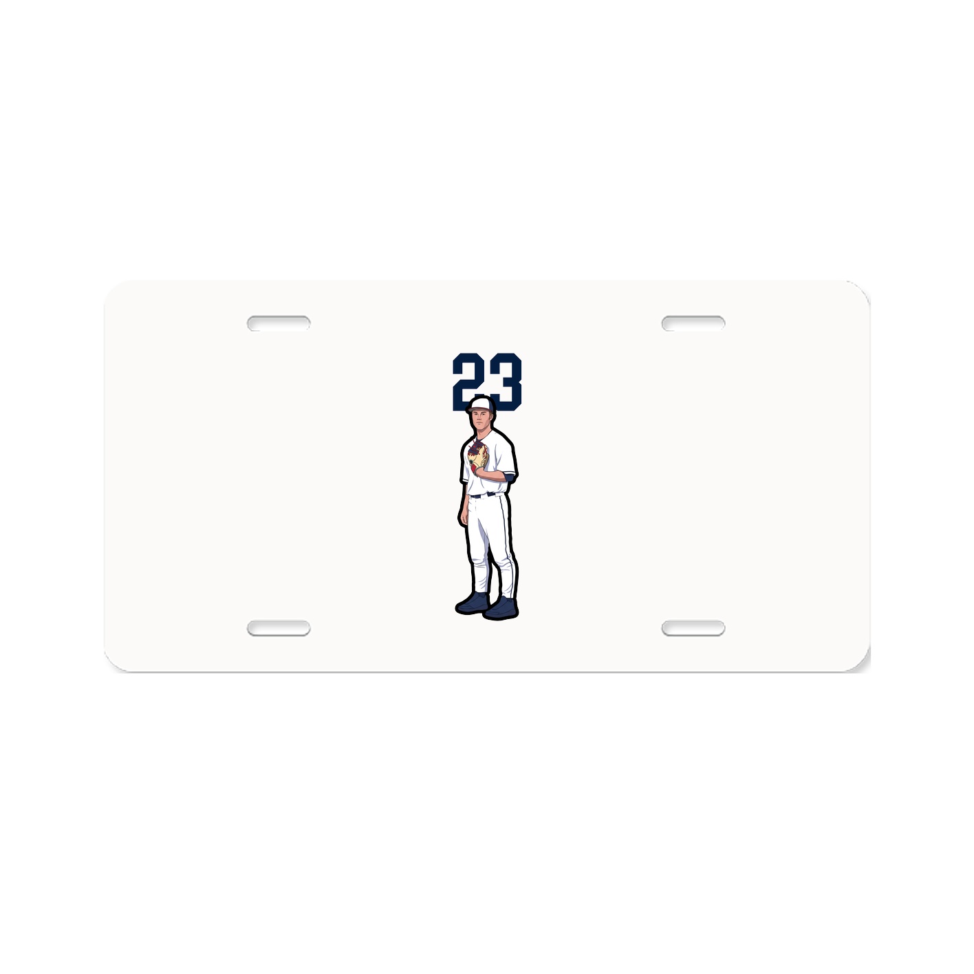 License Plate — Number Top in Classic