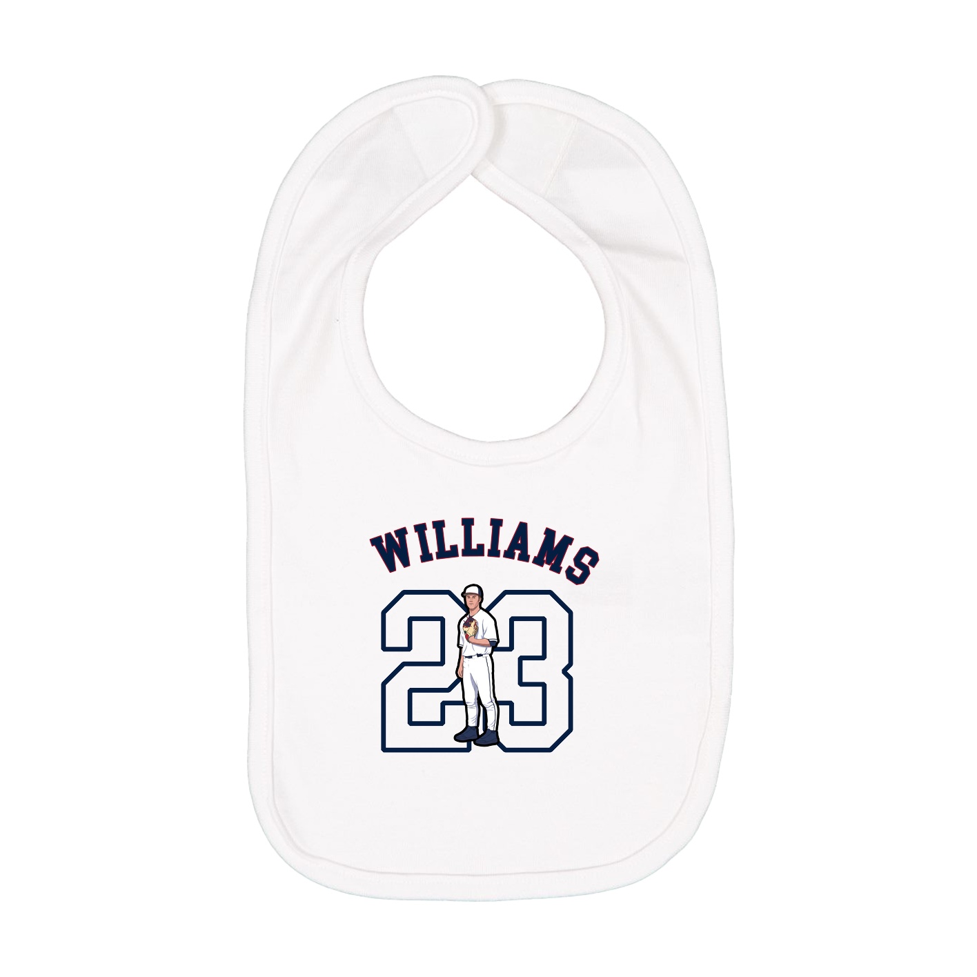 Infant Bib — Shirsey Arch in White