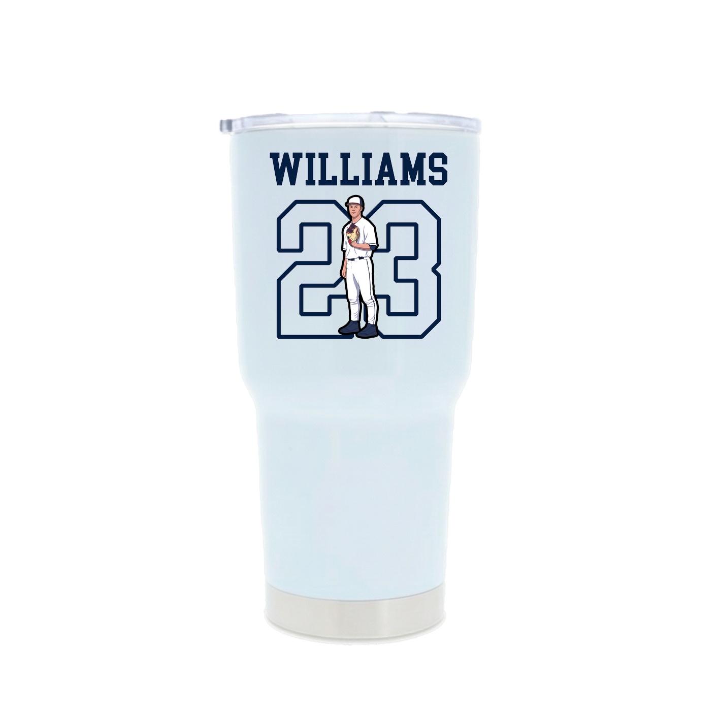 30oz Stainless Steel Tumbler — Shirsey in White