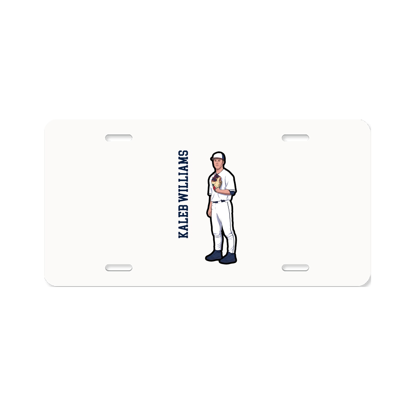 License Plate — Name Vertical in Classic