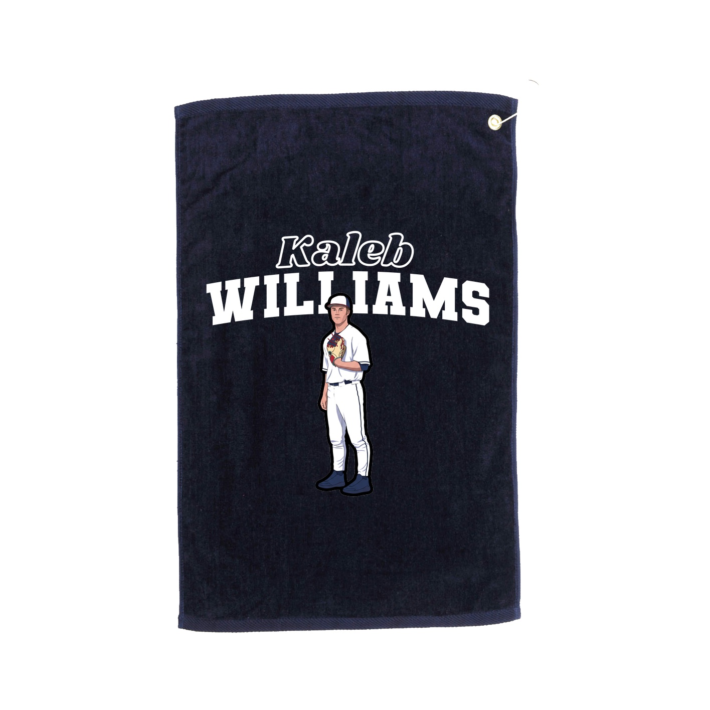 Golf Towel — Name Arch in Navy