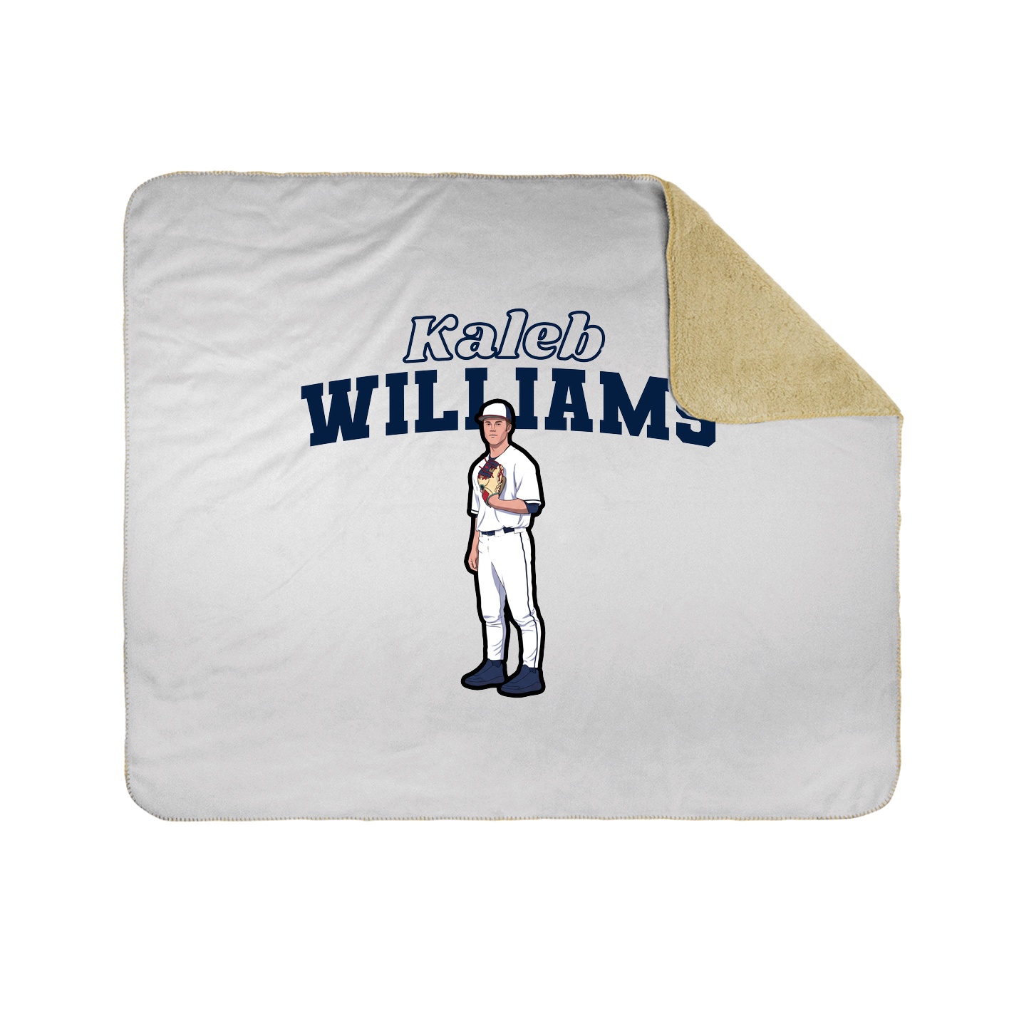 Throw Blanket — Name Arch in White