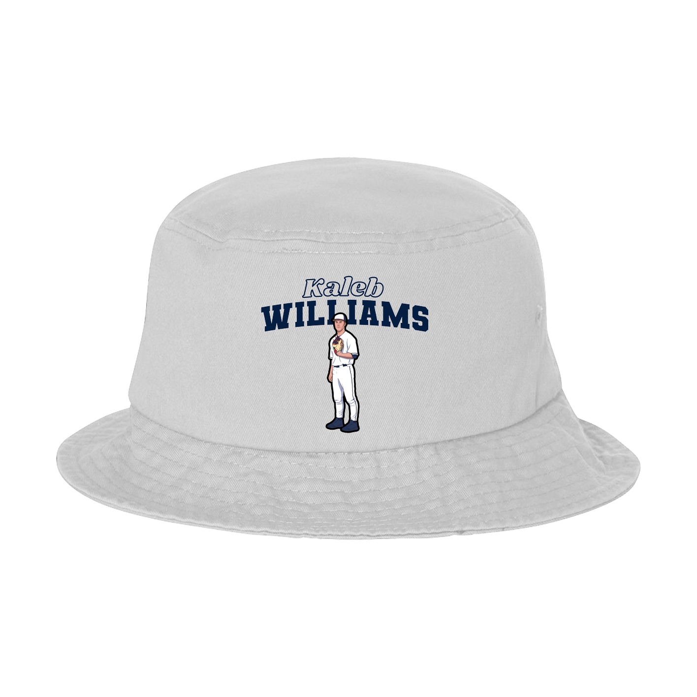 Bucket Cap — Name Arch in White