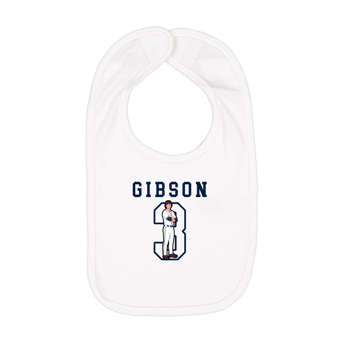 Infant Bib — Shirsey in White
