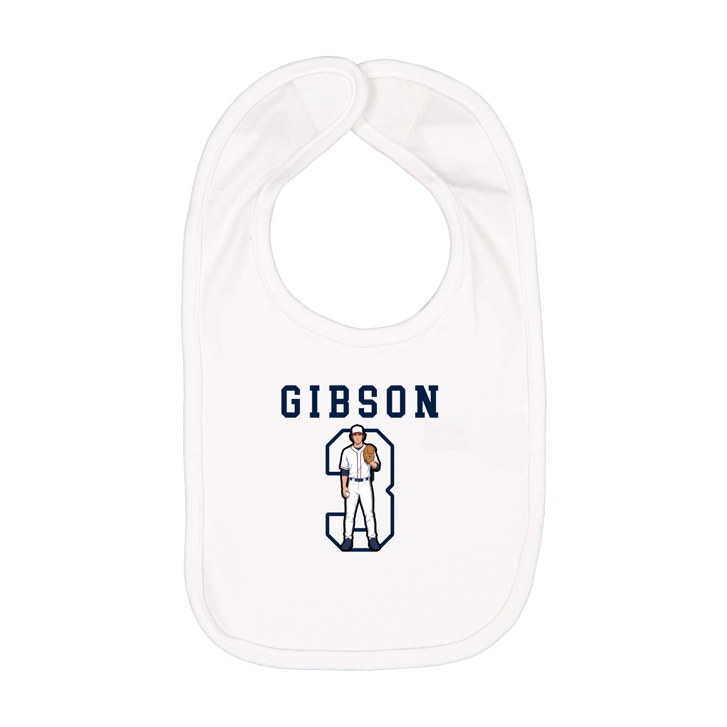 Infant Bib — Shirsey in White