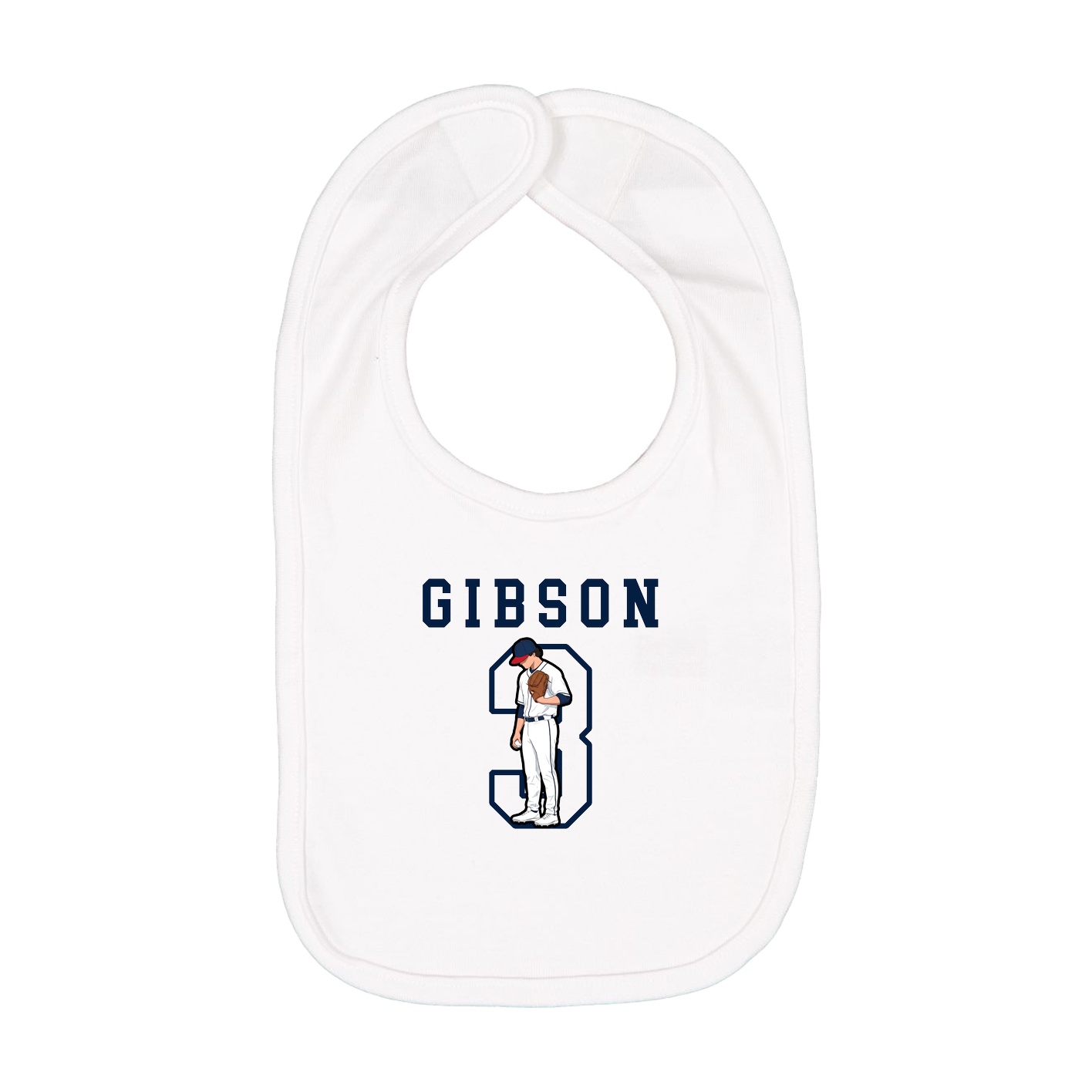 Infant Bib — Shirsey in White
