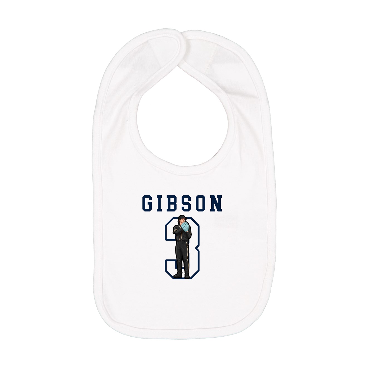Infant Bib — Shirsey in White