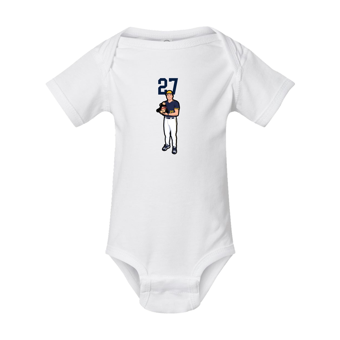 Baby Onesie — Number Top in White