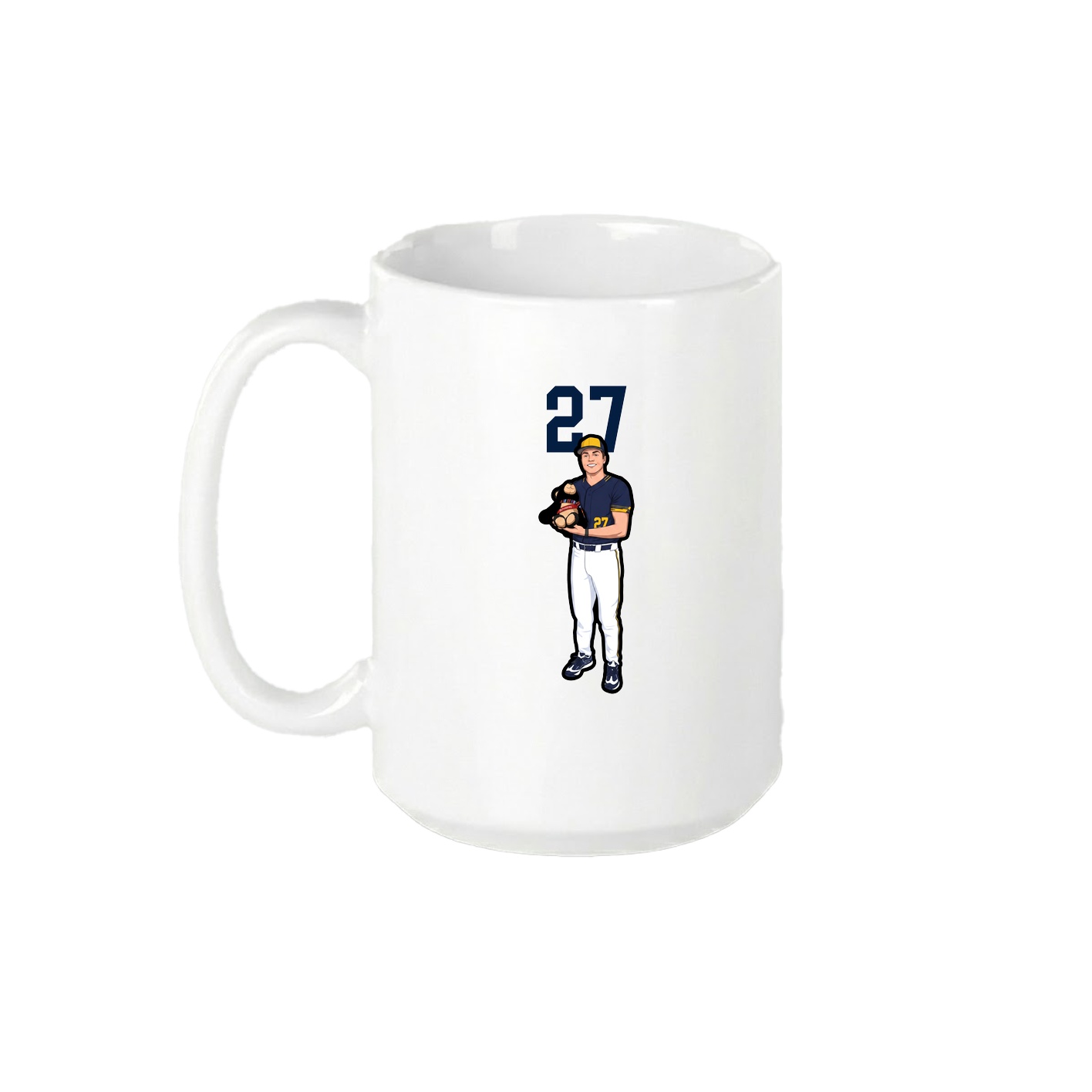 15oz Coffee Mug — Number Top in White