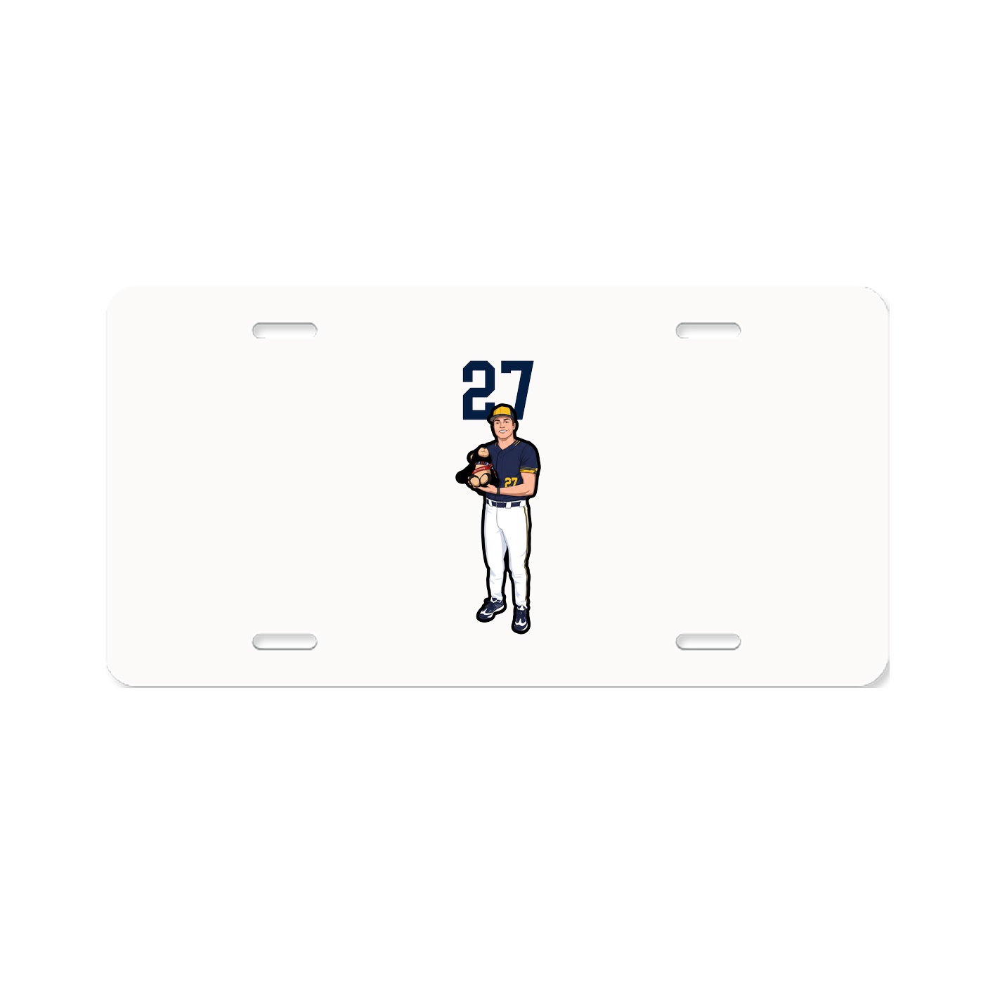License Plate — Number Top in Classic