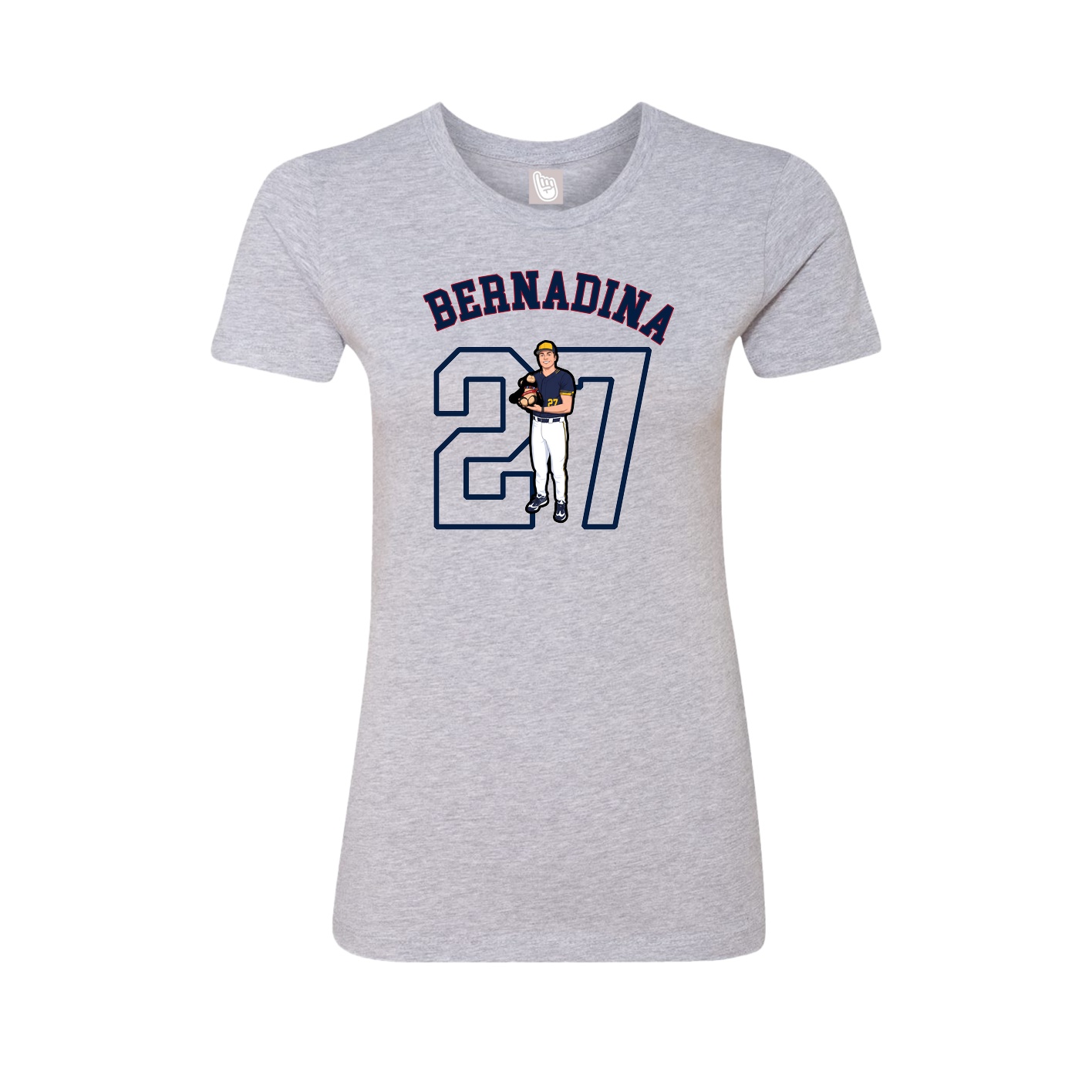 Fitted Women's Tee — Shirsey Arch in Grey