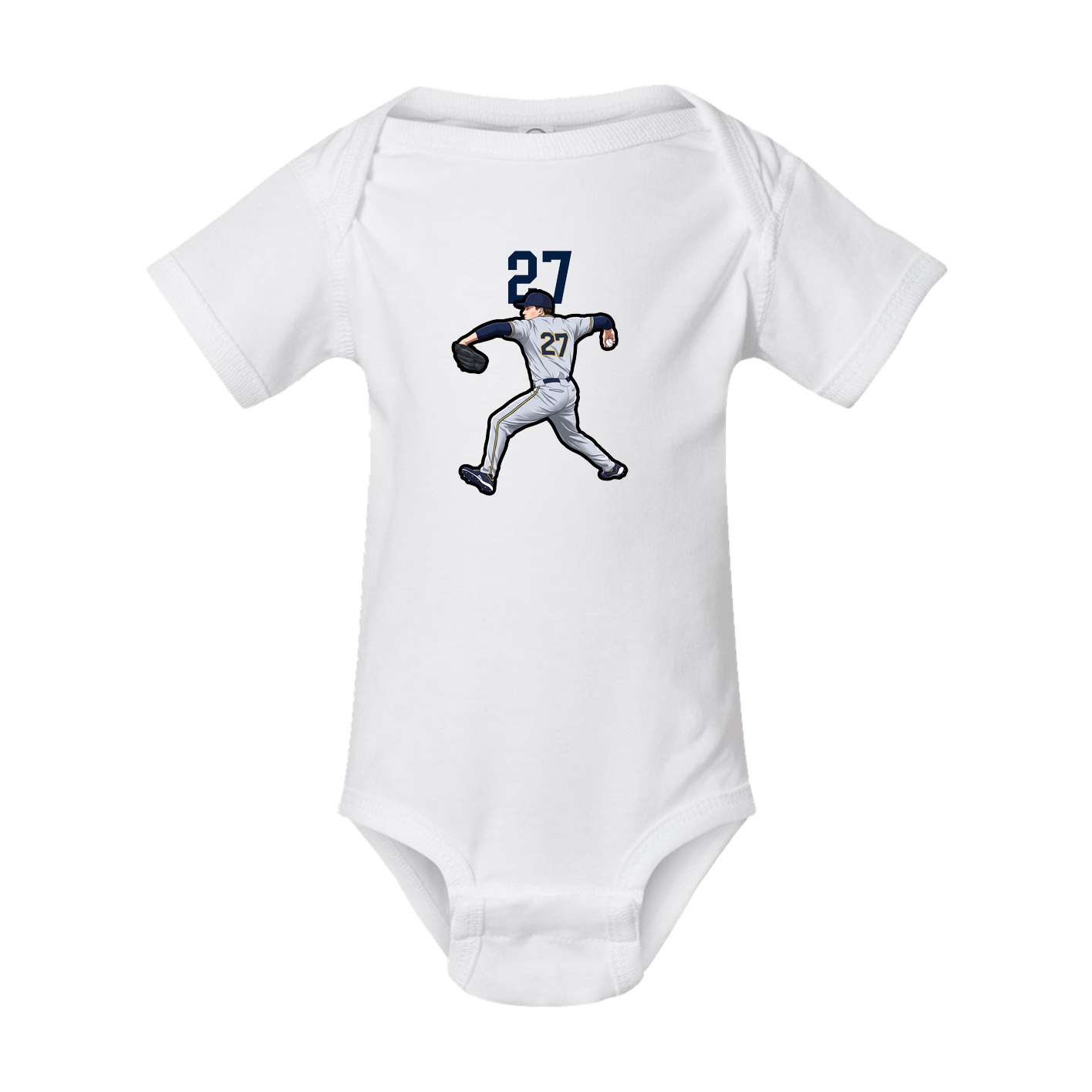 Baby Onesie — Number Top in White